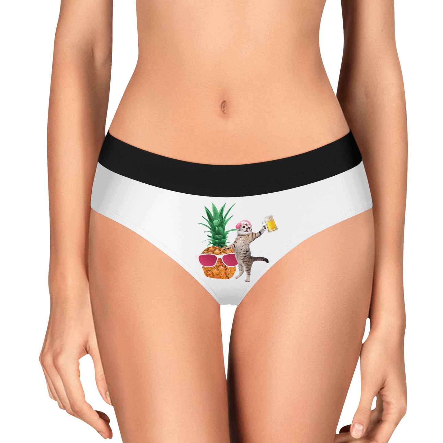 La P'tite Culotte Enchantée Chattananas NY de Nicolas Yves™ - La Simple Blanche Effet Rouge Fuchsia