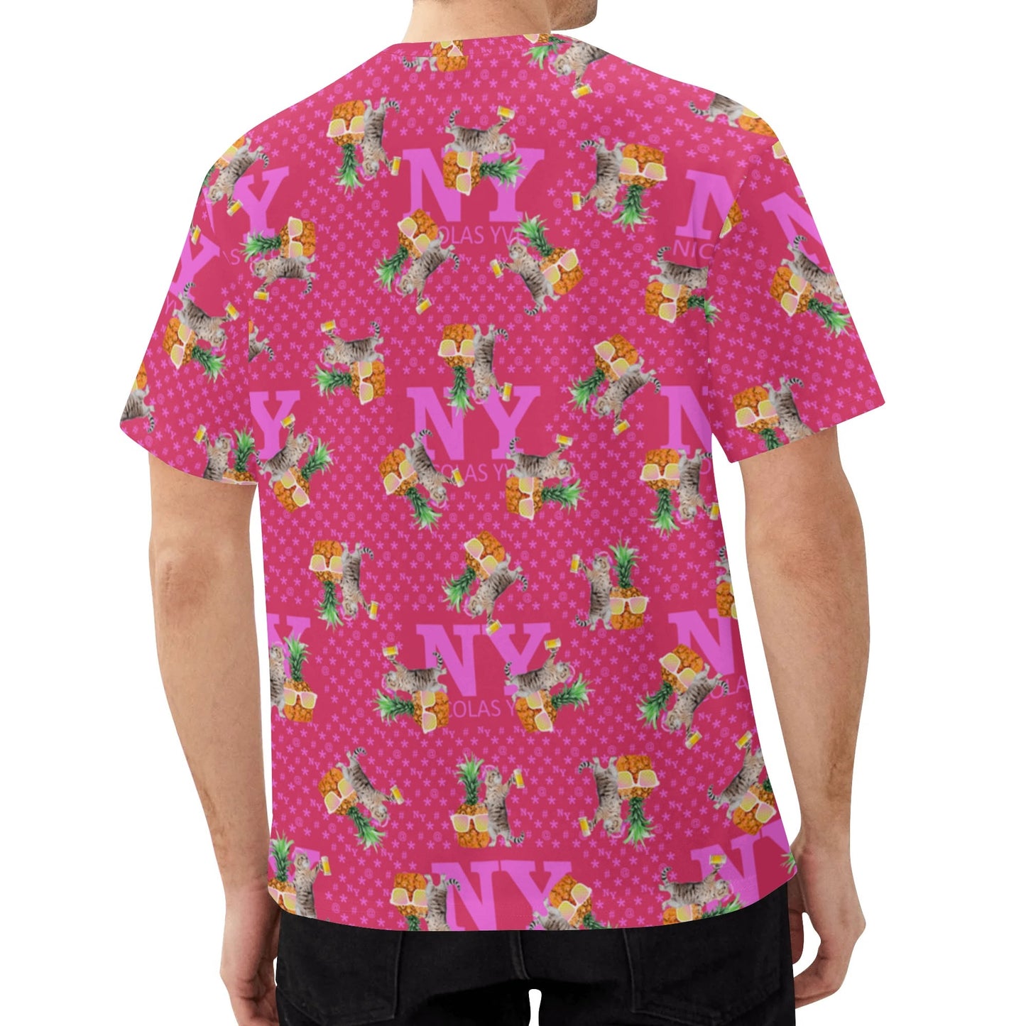 Un Tee-shirt, des Chats, des Ananas et de la Bière ! Le T-shirt Kitsch Chananas de Nicolas Yves