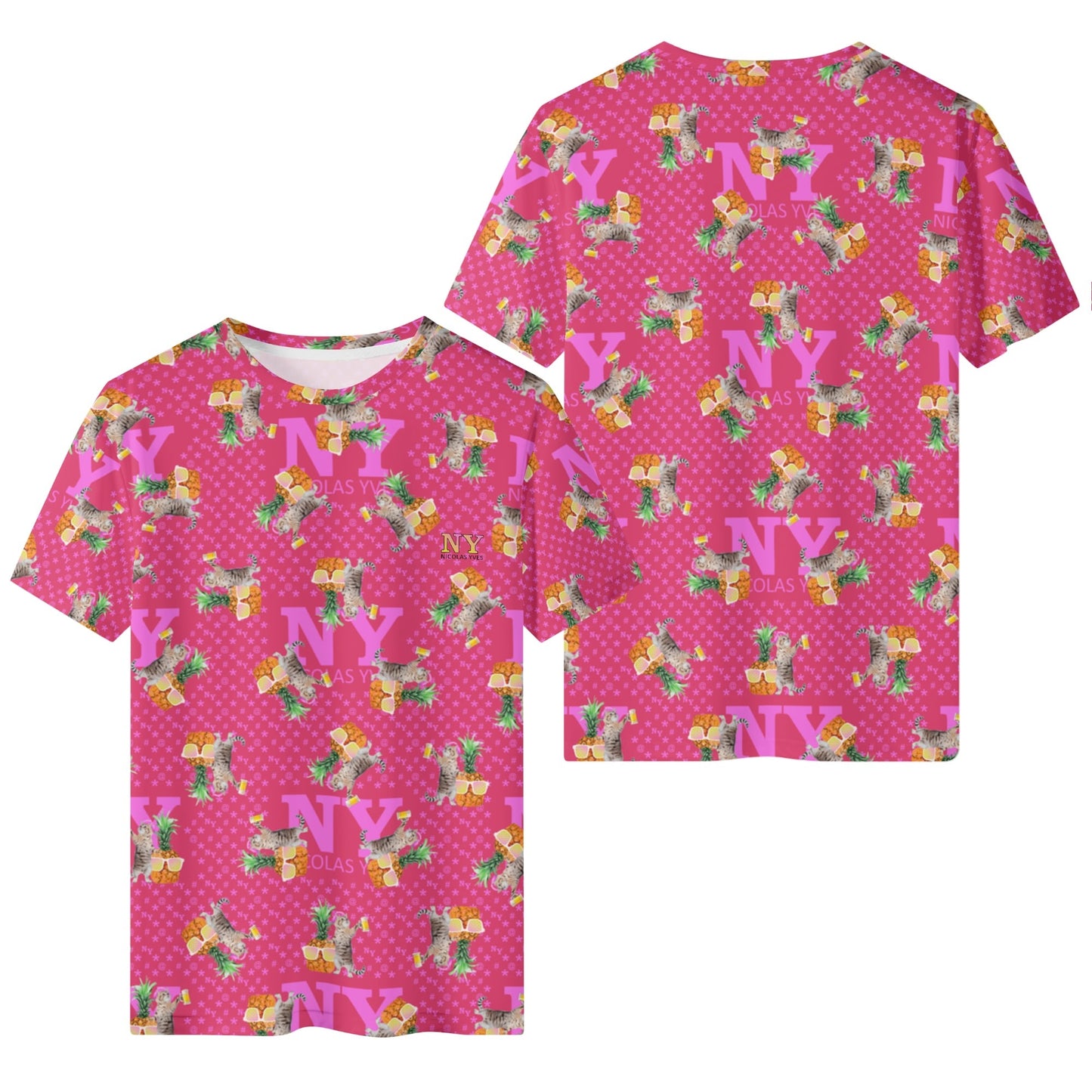 Un Tee-shirt, des Chats, des Ananas et de la Bière ! Le T-shirt Kitsch Chananas de Nicolas Yves