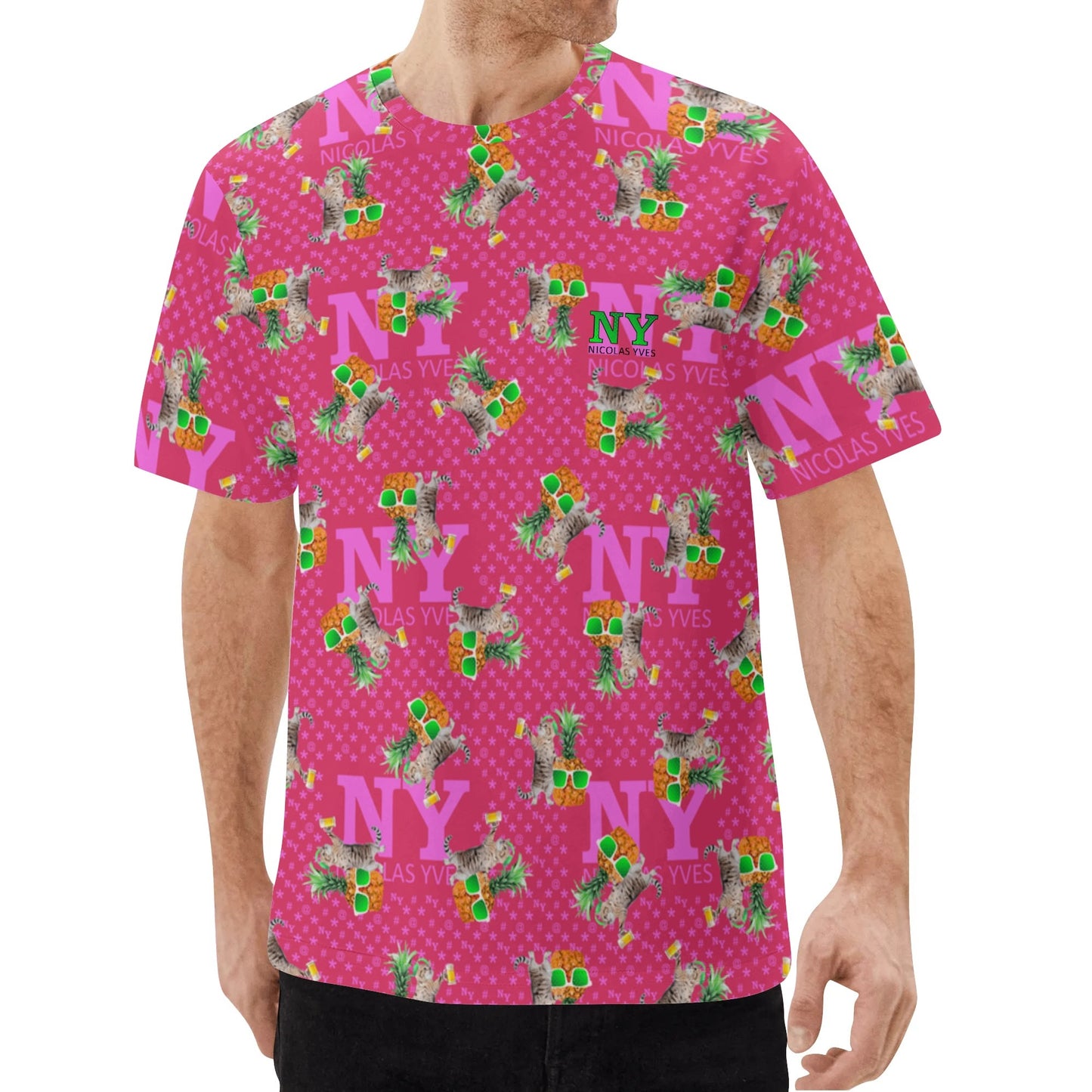 Un Tee-shirt, des Chats, des Ananas et de la Bière ! Le T-shirt Kitsch Chananas de Nicolas Yves