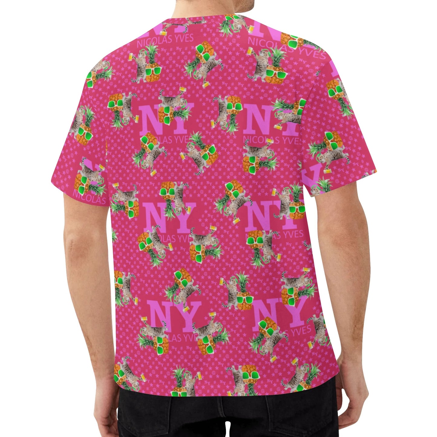 Un Tee-shirt, des Chats, des Ananas et de la Bière ! Le T-shirt Kitsch Chananas de Nicolas Yves