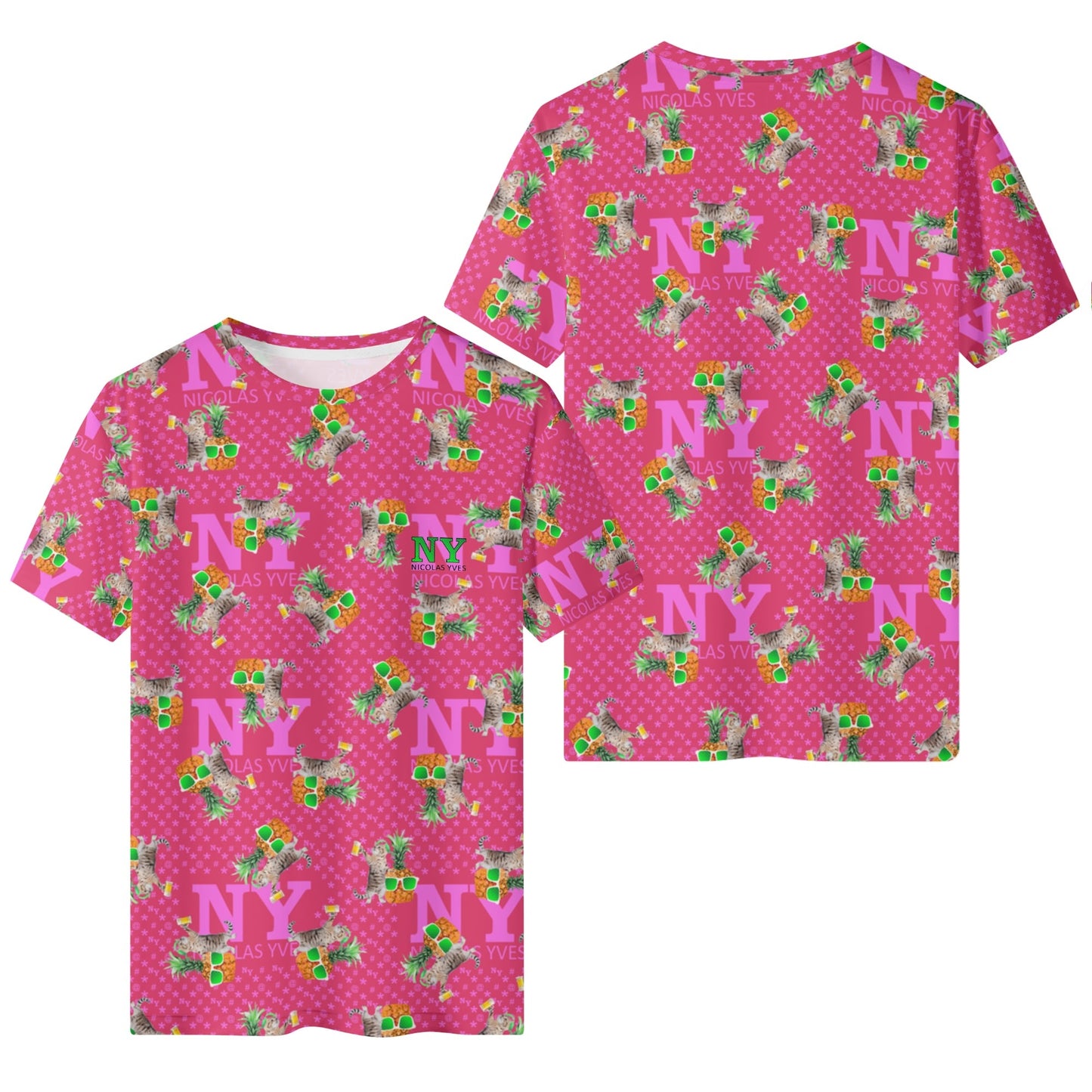 Un Tee-shirt, des Chats, des Ananas et de la Bière ! Le T-shirt Kitsch Chananas de Nicolas Yves