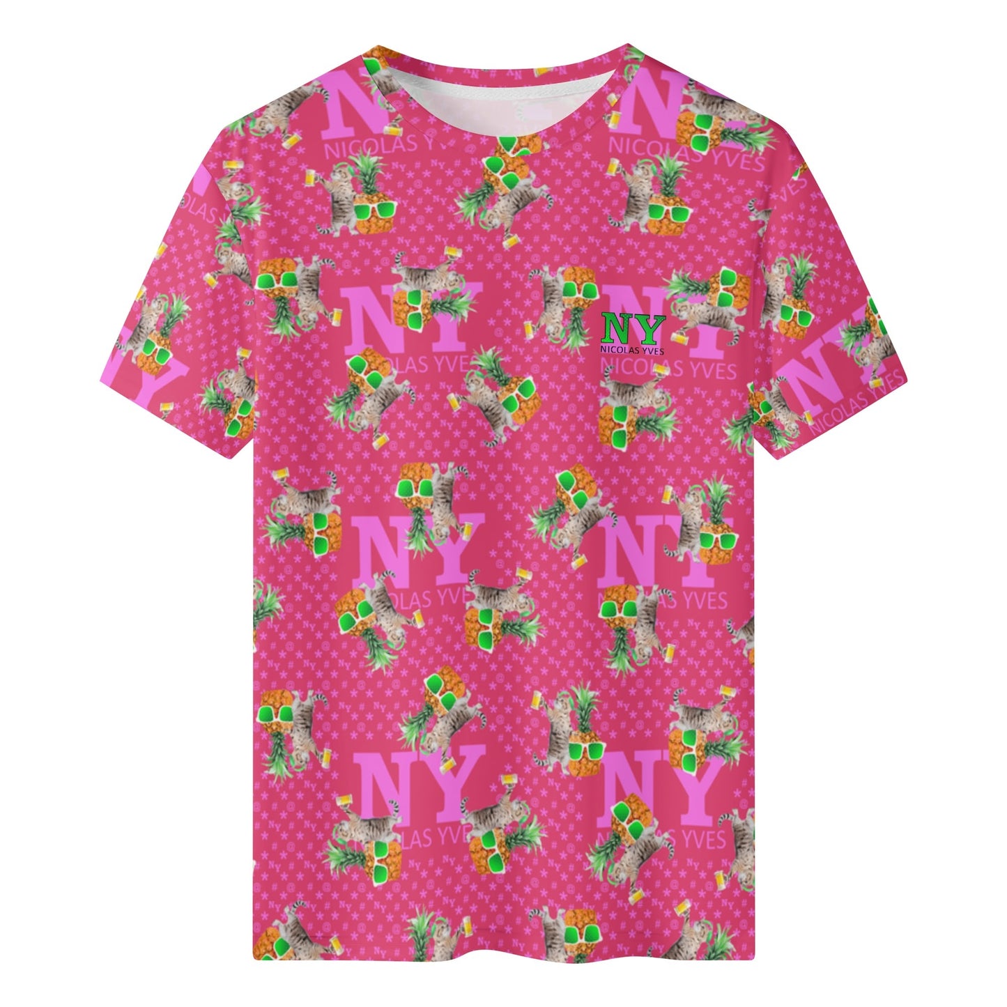 Un Tee-shirt, des Chats, des Ananas et de la Bière ! Le T-shirt Kitsch Chananas de Nicolas Yves