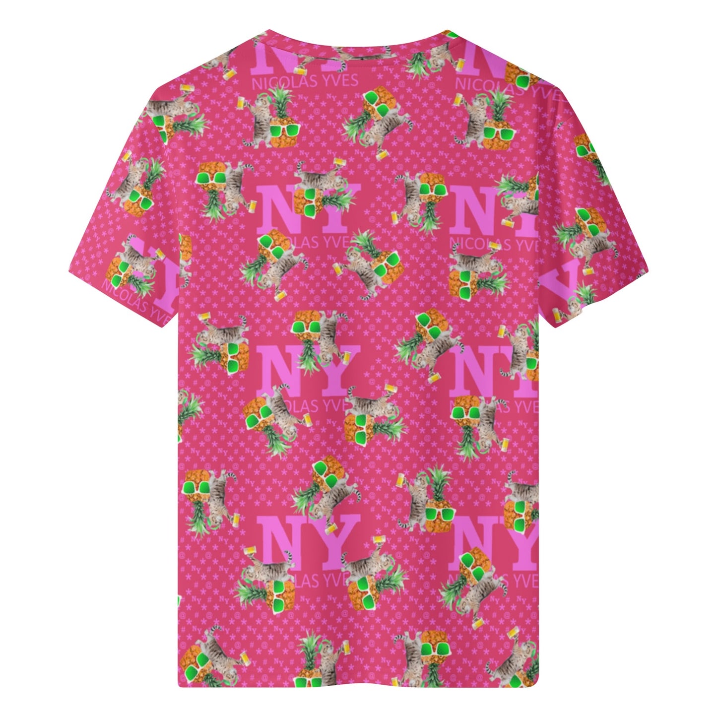 Un Tee-shirt, des Chats, des Ananas et de la Bière ! Le T-shirt Kitsch Chananas de Nicolas Yves