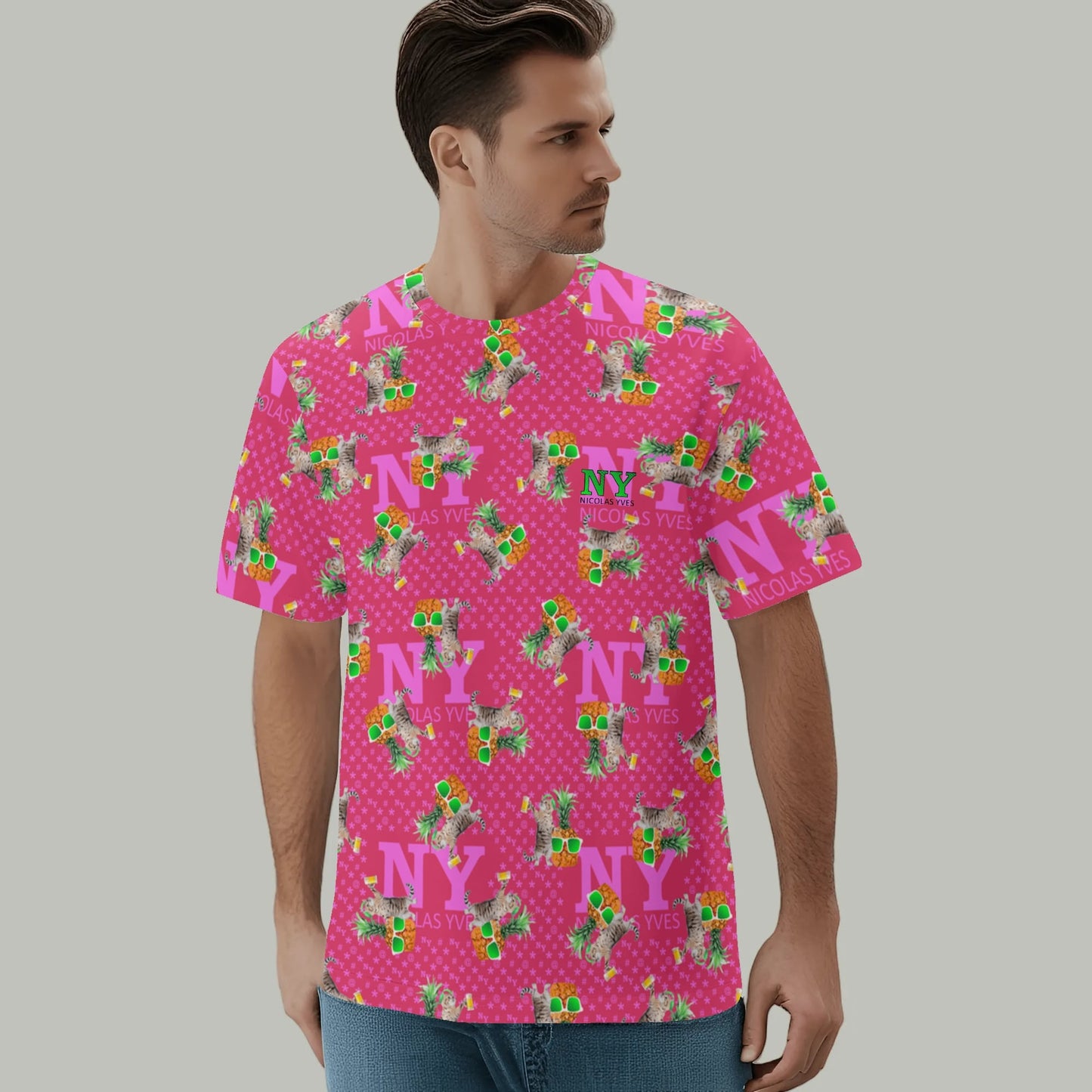 Un Tee-shirt, des Chats, des Ananas et de la Bière ! Le T-shirt Kitsch Chananas de Nicolas Yves