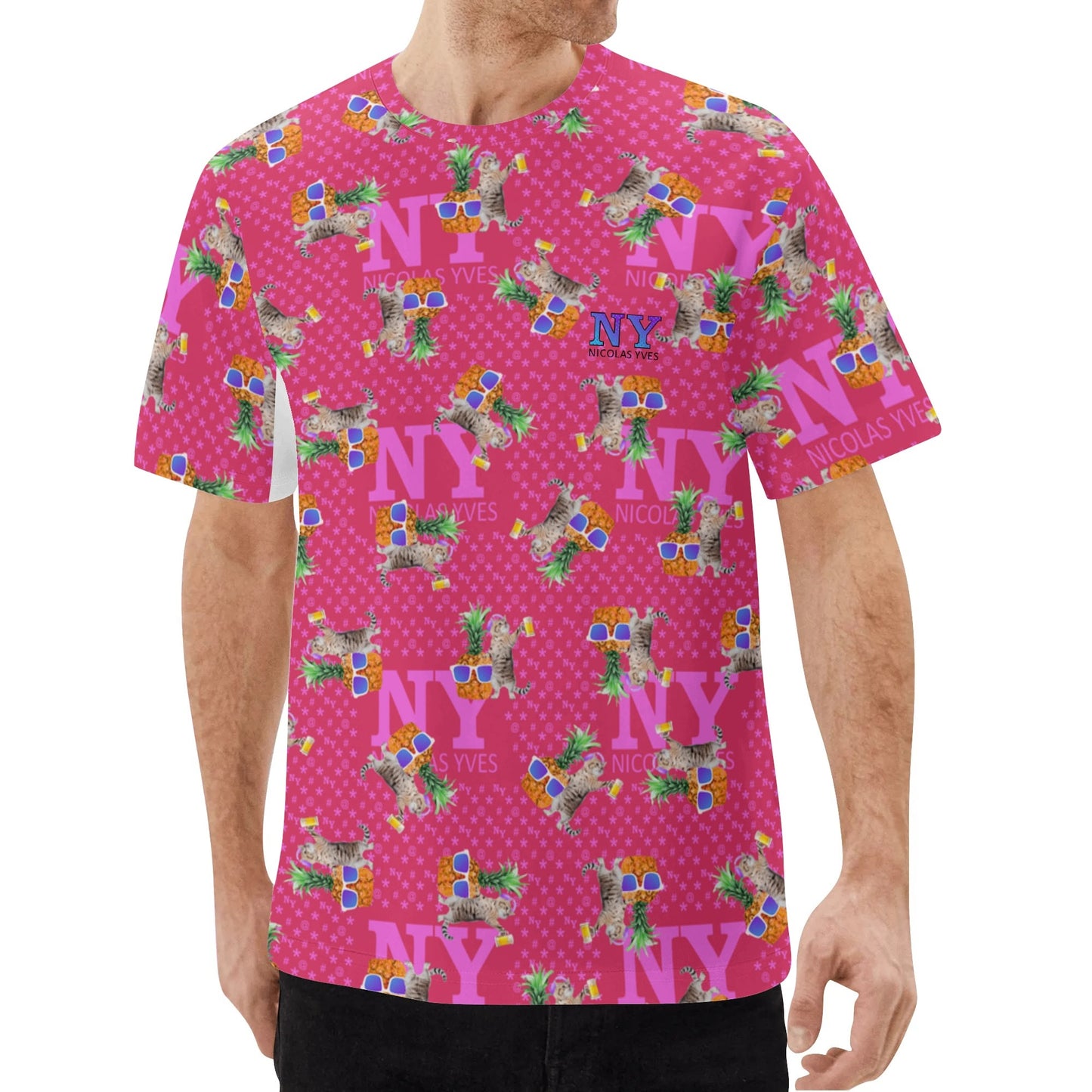 Un Tee-shirt, des Chats, des Ananas et de la Bière ! Le T-shirt Kitsch Chananas de Nicolas Yves