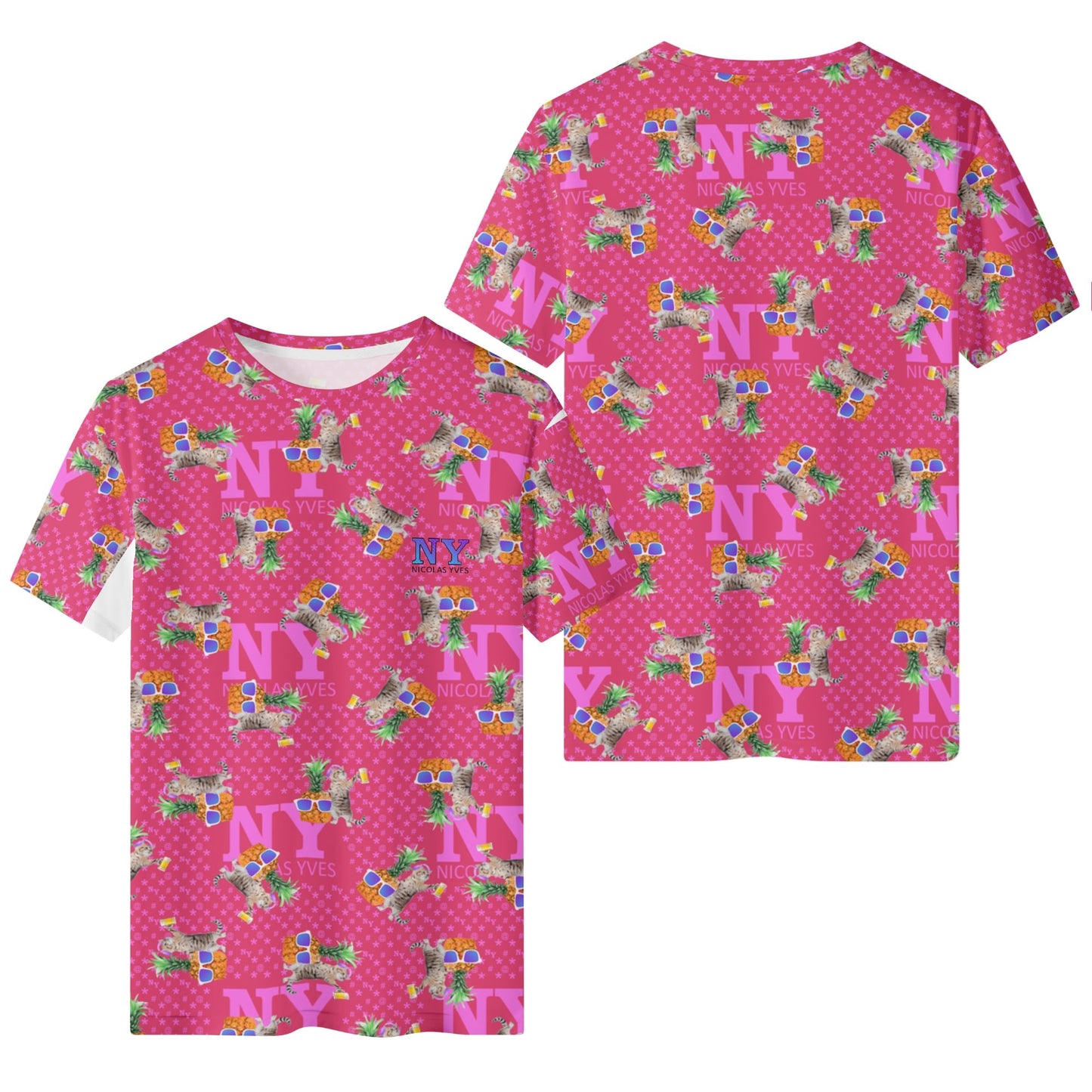 Un Tee-shirt, des Chats, des Ananas et de la Bière ! Le T-shirt Kitsch Chananas de Nicolas Yves