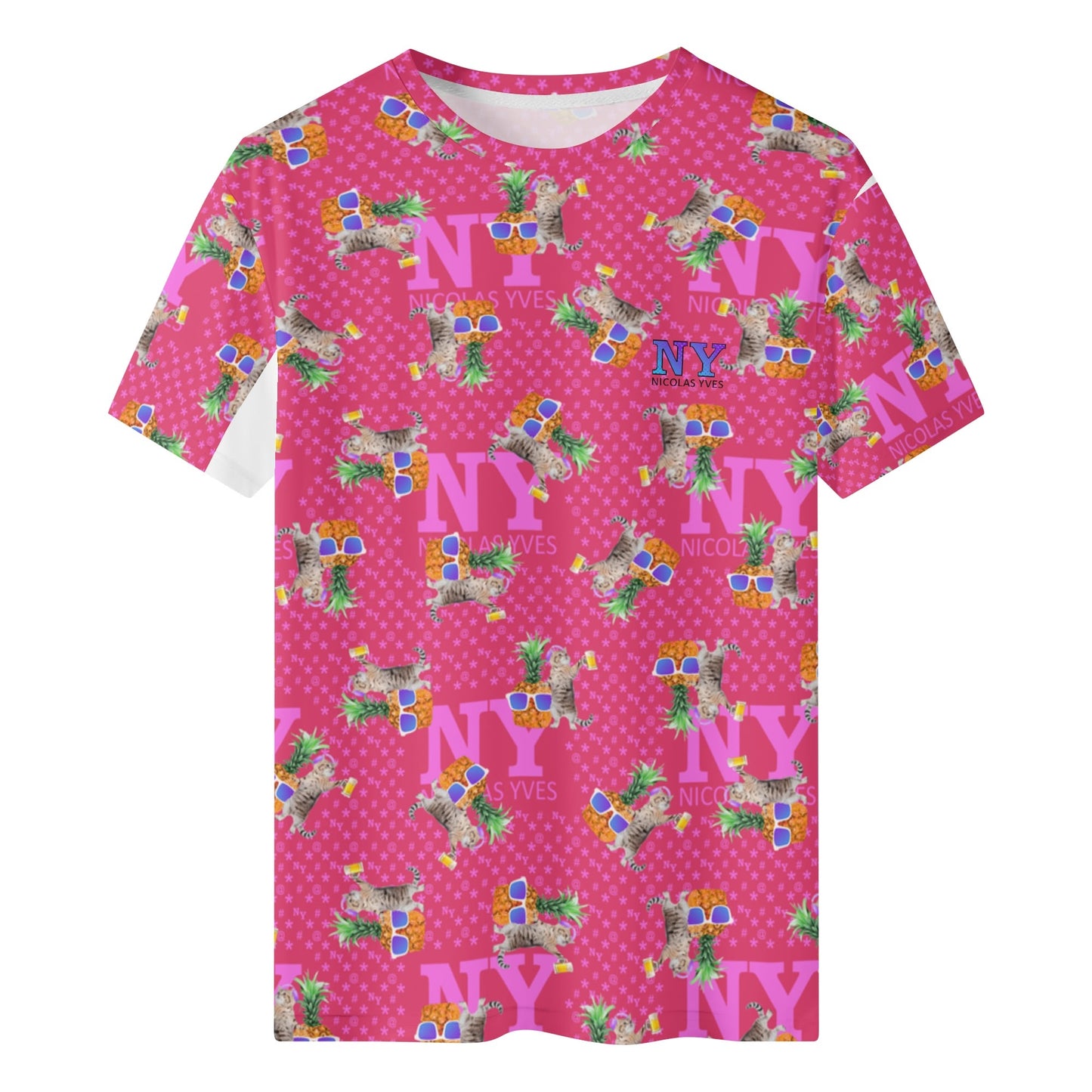 Un Tee-shirt, des Chats, des Ananas et de la Bière ! Le T-shirt Kitsch Chananas de Nicolas Yves