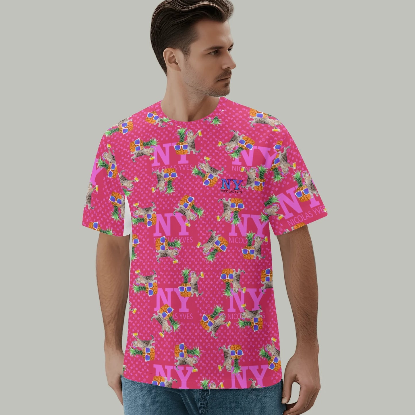 Un Tee-shirt, des Chats, des Ananas et de la Bière ! Le T-shirt Kitsch Chananas de Nicolas Yves