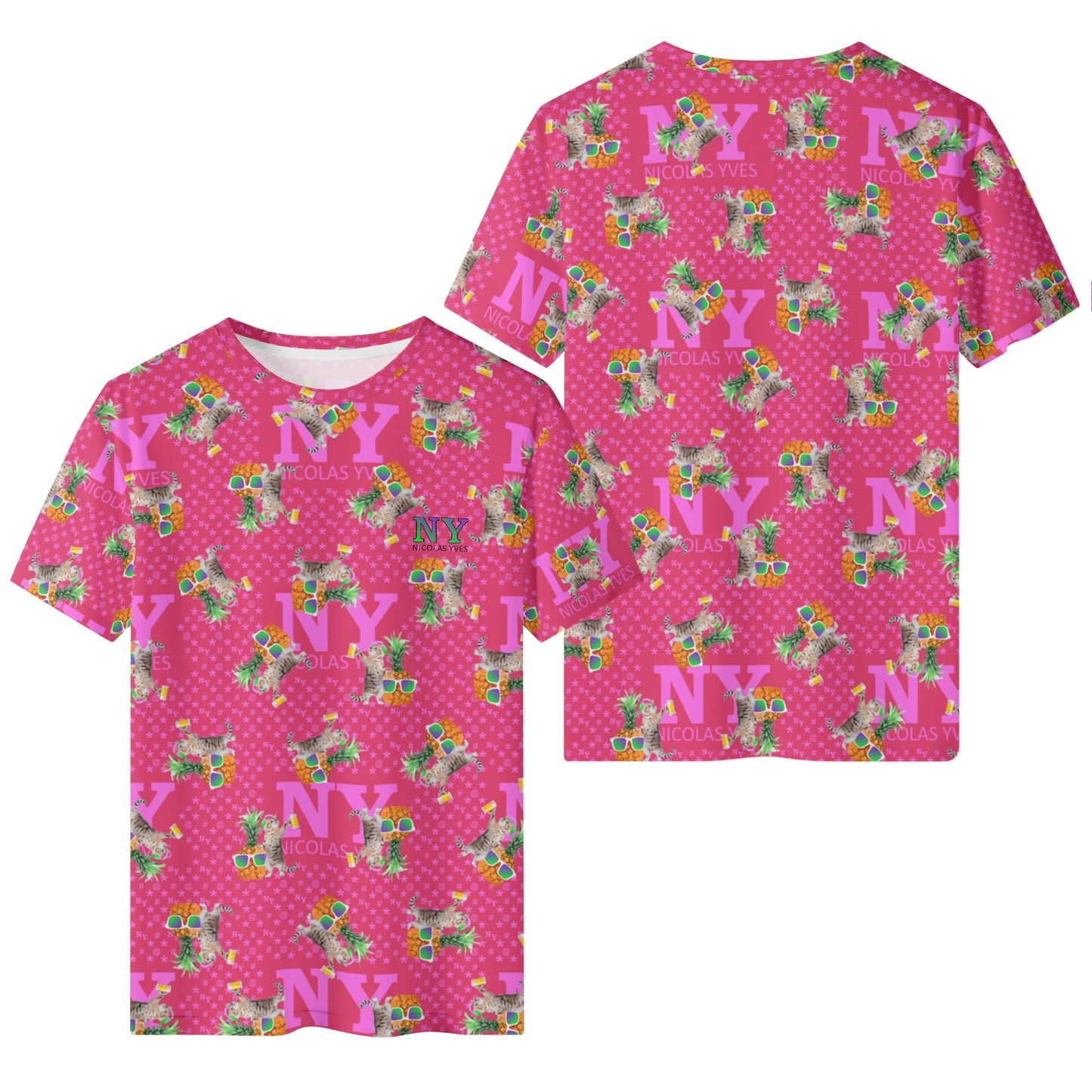 Un Tee-shirt, des Chats, des Ananas et de la Bière ! Le T-shirt Kitsch Chananas de Nicolas Yves