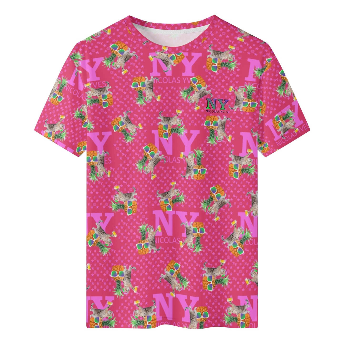 Un Tee-shirt, des Chats, des Ananas et de la Bière ! Le T-shirt Kitsch Chananas de Nicolas Yves