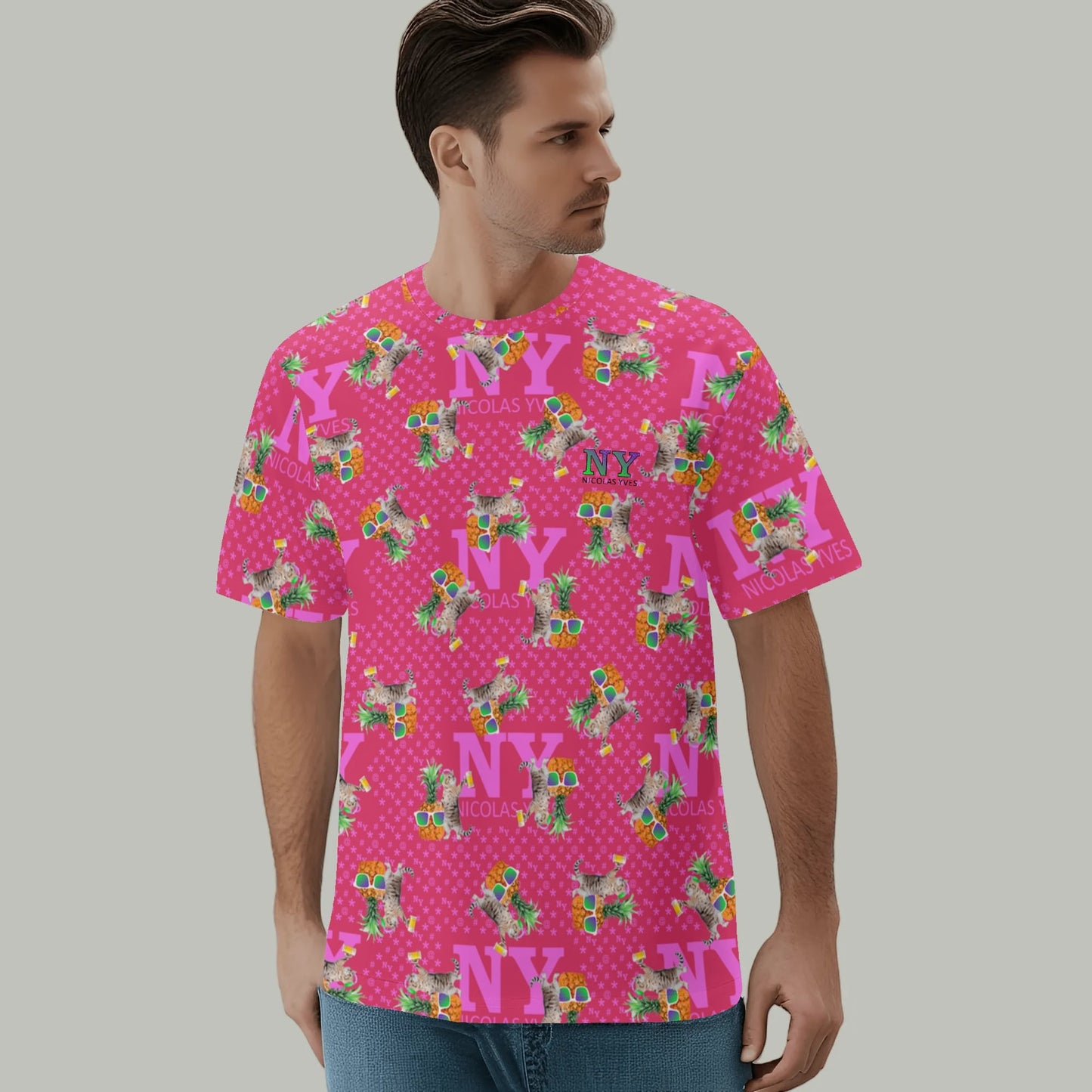 Un Tee-shirt, des Chats, des Ananas et de la Bière ! Le T-shirt Kitsch Chananas de Nicolas Yves