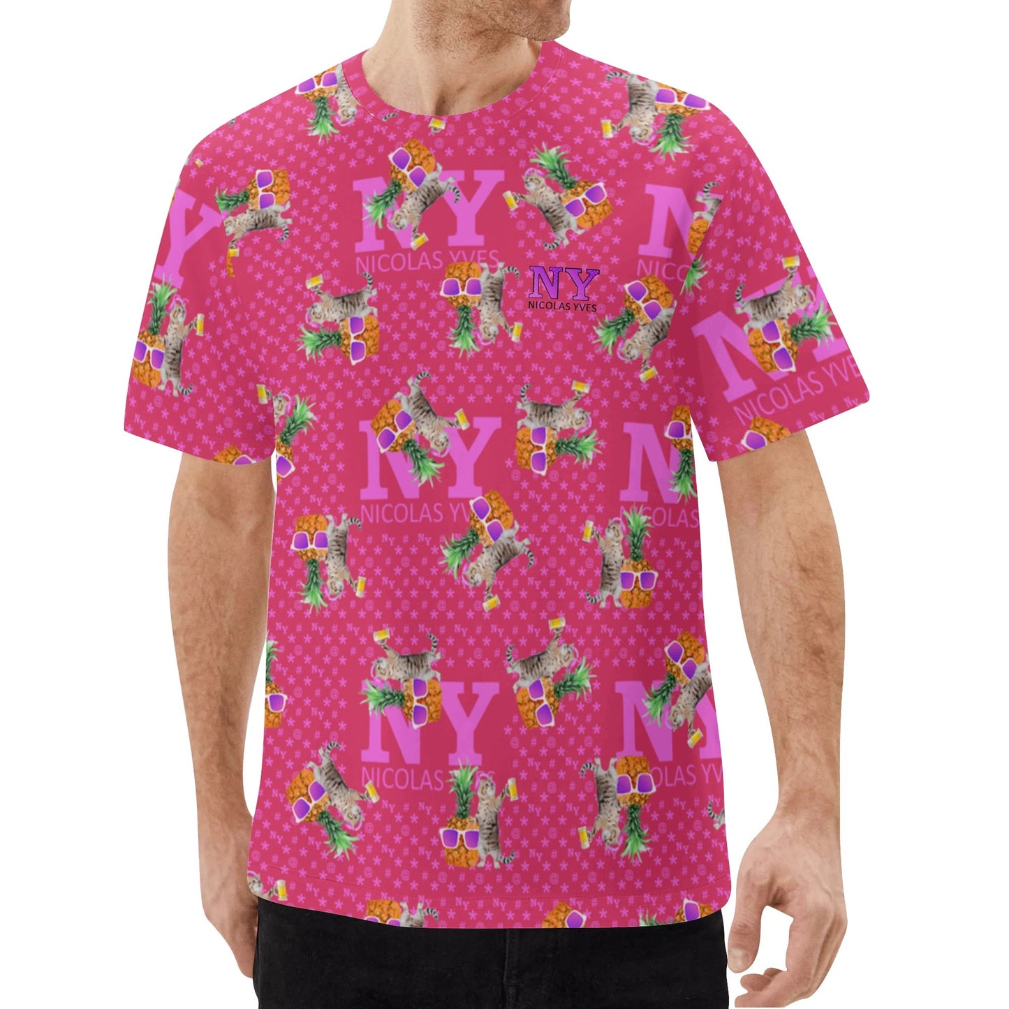 Un Tee-shirt, des Chats, des Ananas et de la Bière ! Le T-shirt Kitsch Chananas de Nicolas Yves