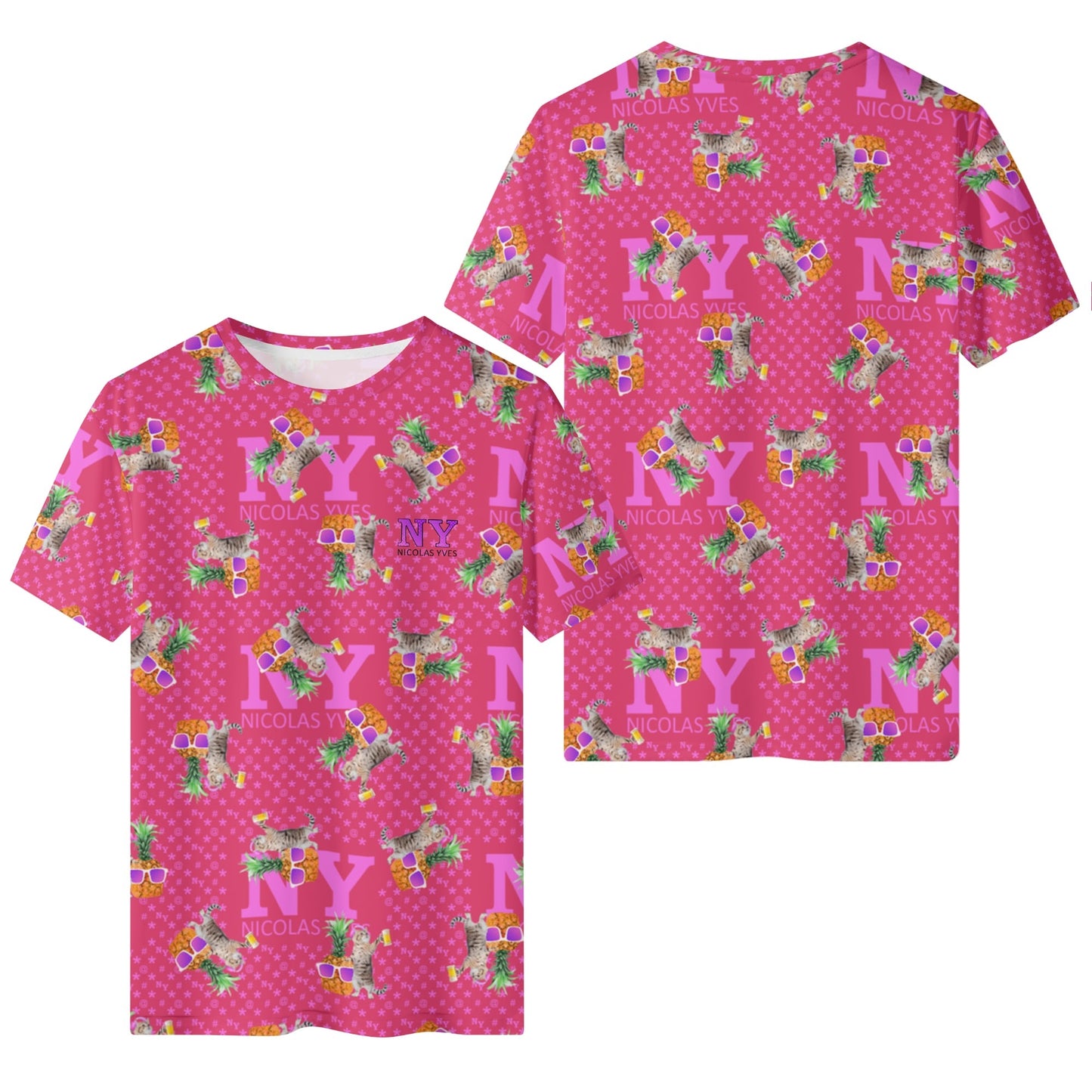 Un Tee-shirt, des Chats, des Ananas et de la Bière ! Le T-shirt Kitsch Chananas de Nicolas Yves