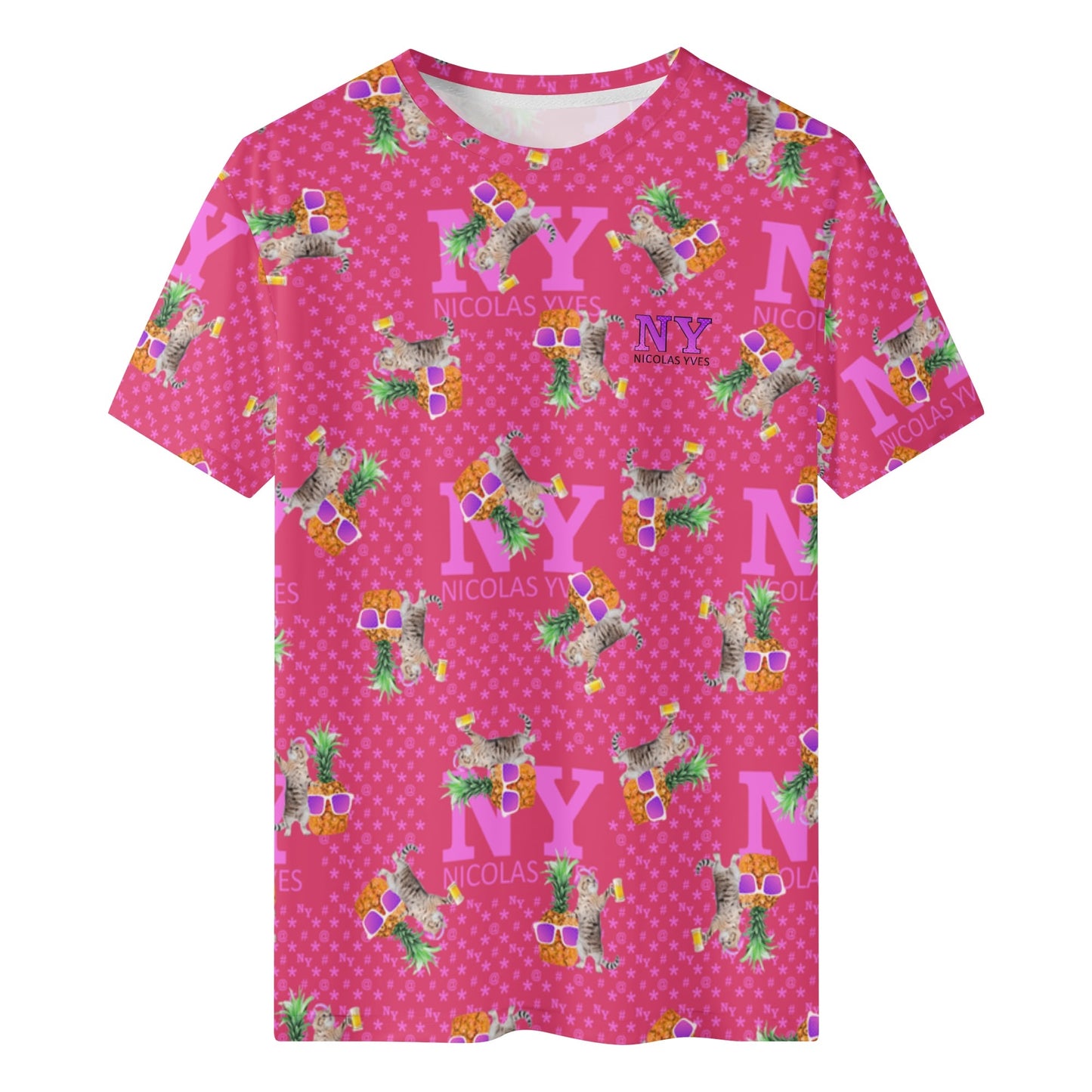 Un Tee-shirt, des Chats, des Ananas et de la Bière ! Le T-shirt Kitsch Chananas de Nicolas Yves
