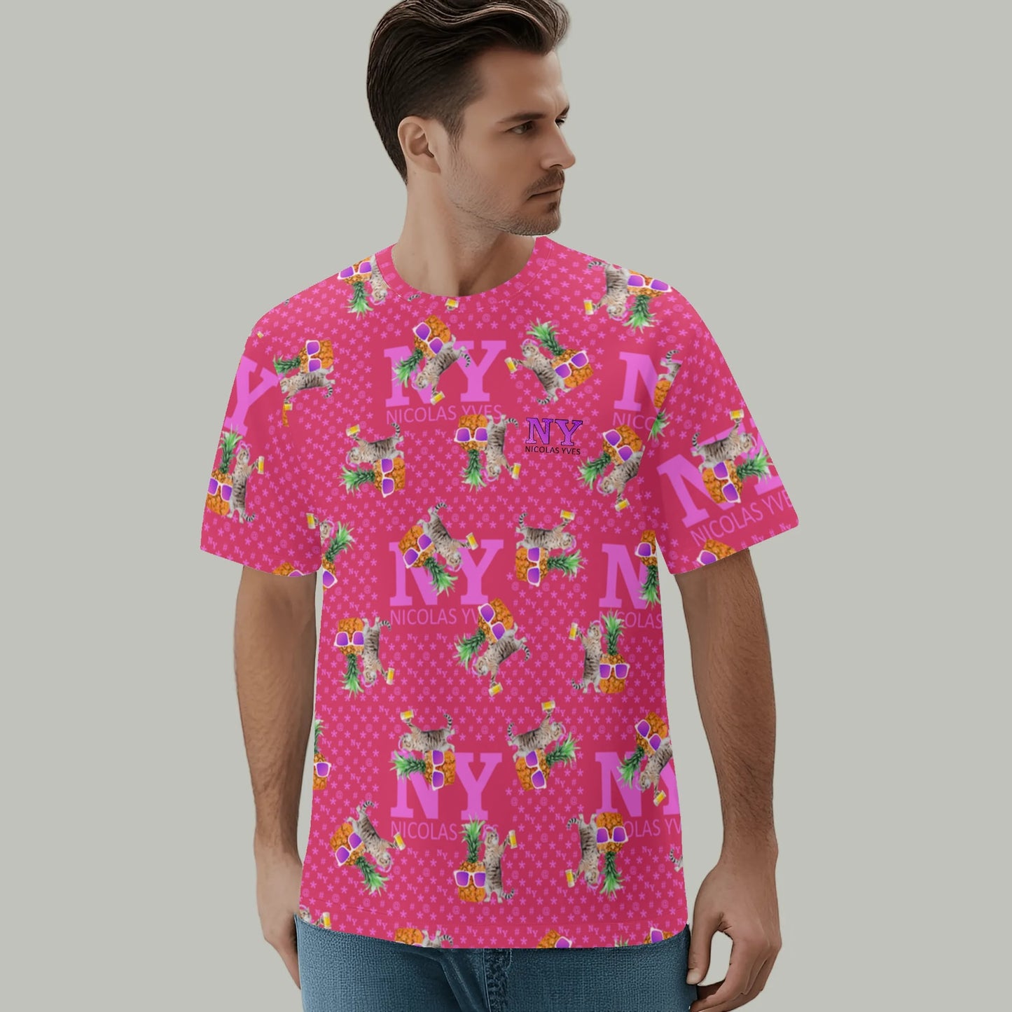 Un Tee-shirt, des Chats, des Ananas et de la Bière ! Le T-shirt Kitsch Chananas de Nicolas Yves