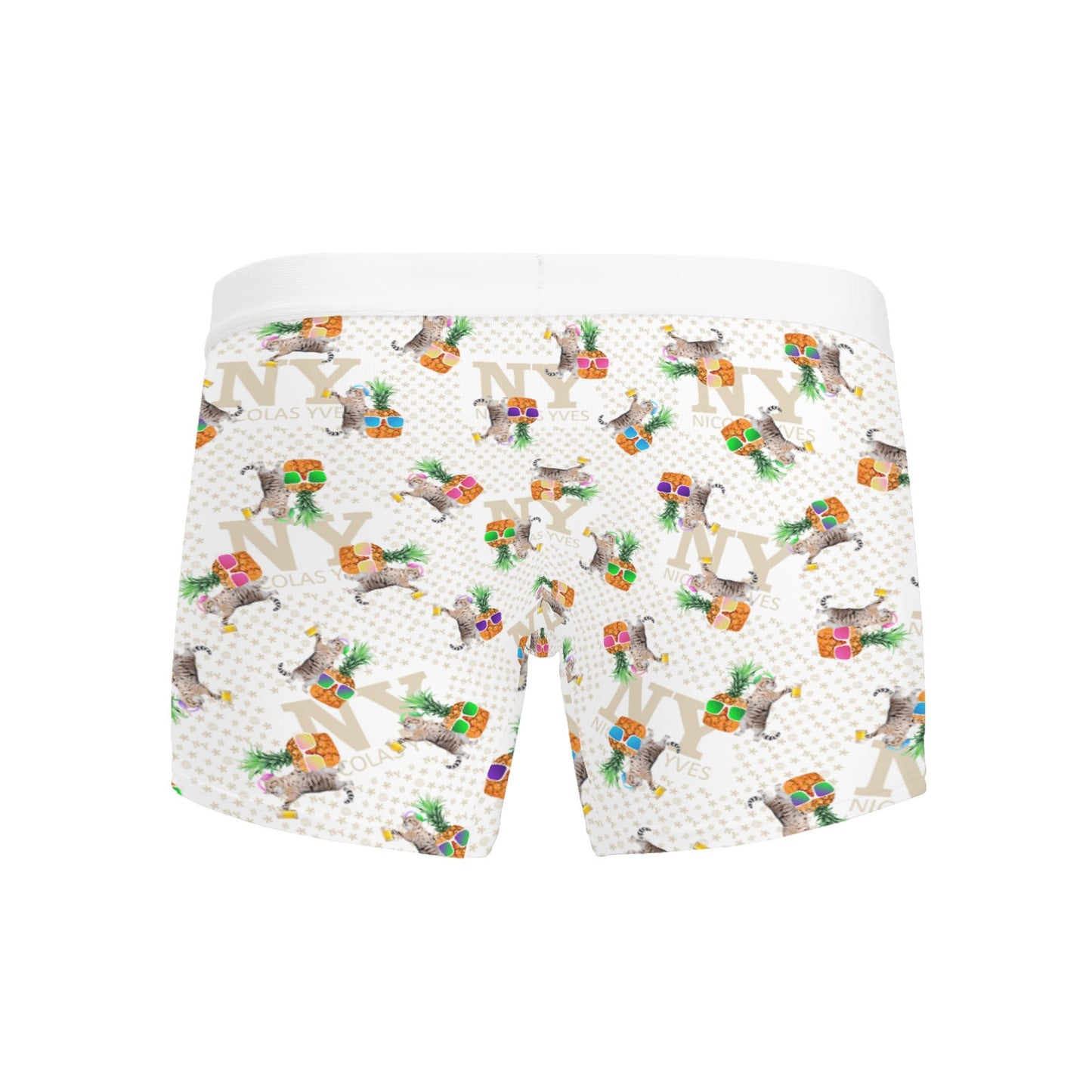Le Calecon Chananas NY de Nicolas Yves - Blanc Multicolore Kitsch