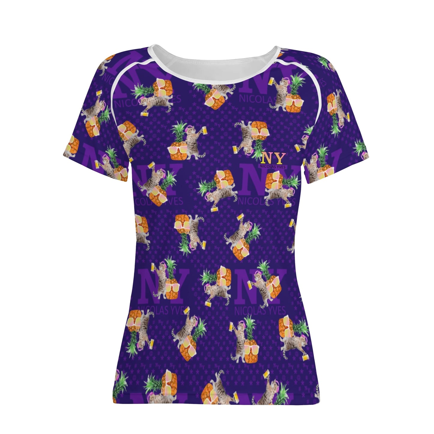 Le T-shirt Teufeuse Chananas NY de Nicolas Yves - VIOLET