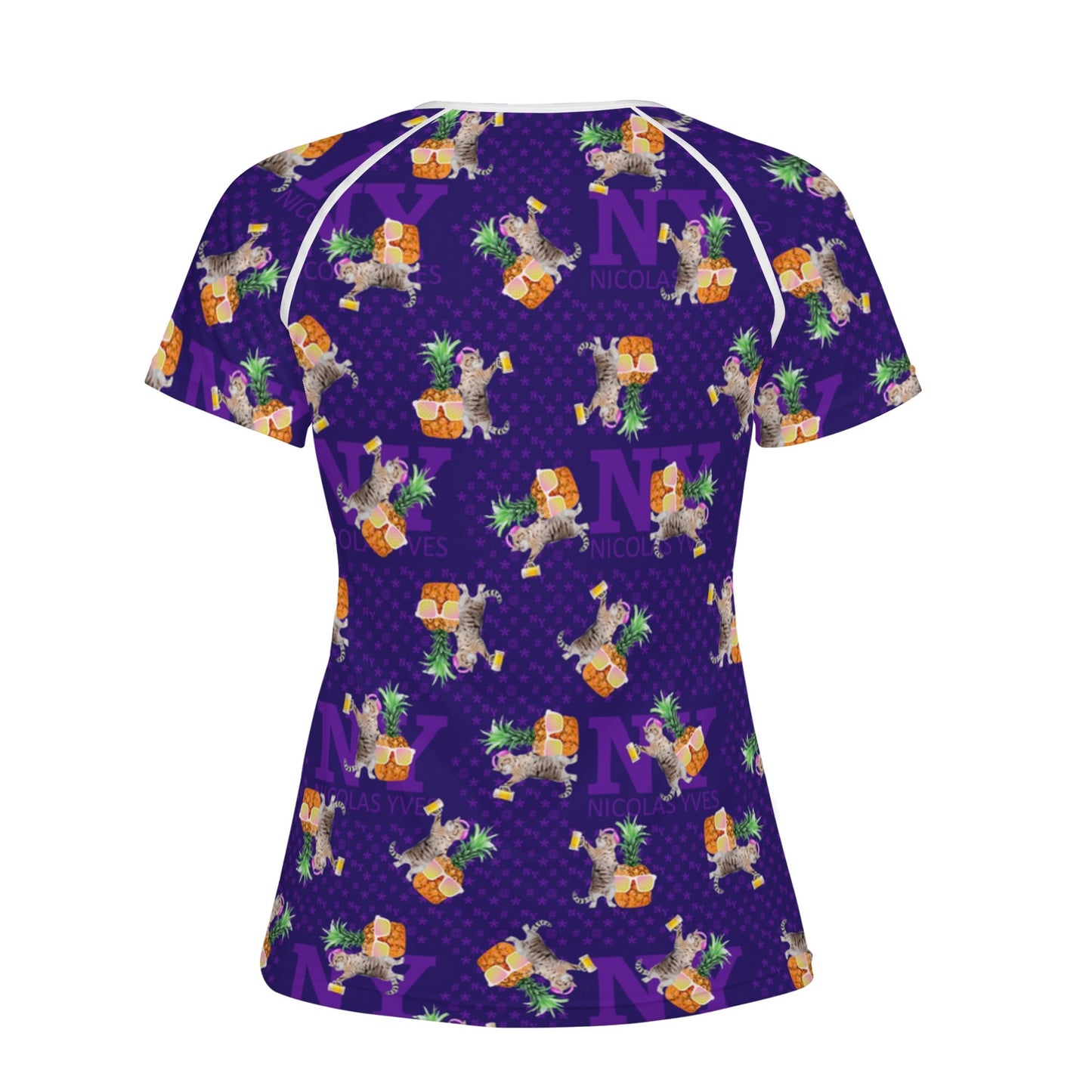 Le T-shirt Teufeuse Chananas NY de Nicolas Yves - VIOLET