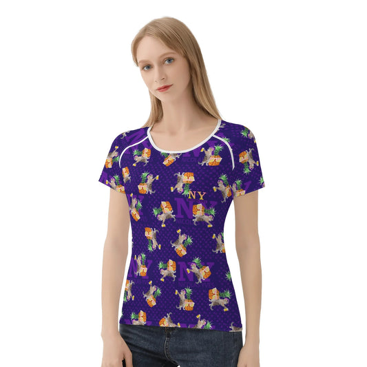 Le T-shirt Teufeuse Chananas NY de Nicolas Yves - VIOLET