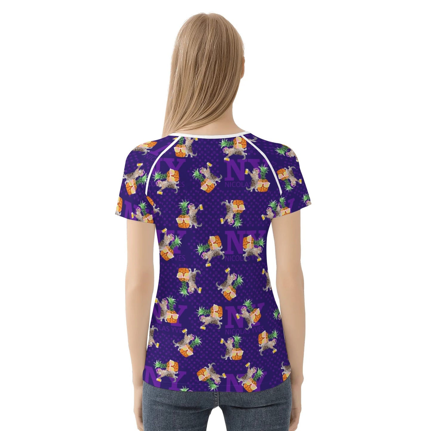 Le T-shirt Teufeuse Chananas NY de Nicolas Yves - VIOLET