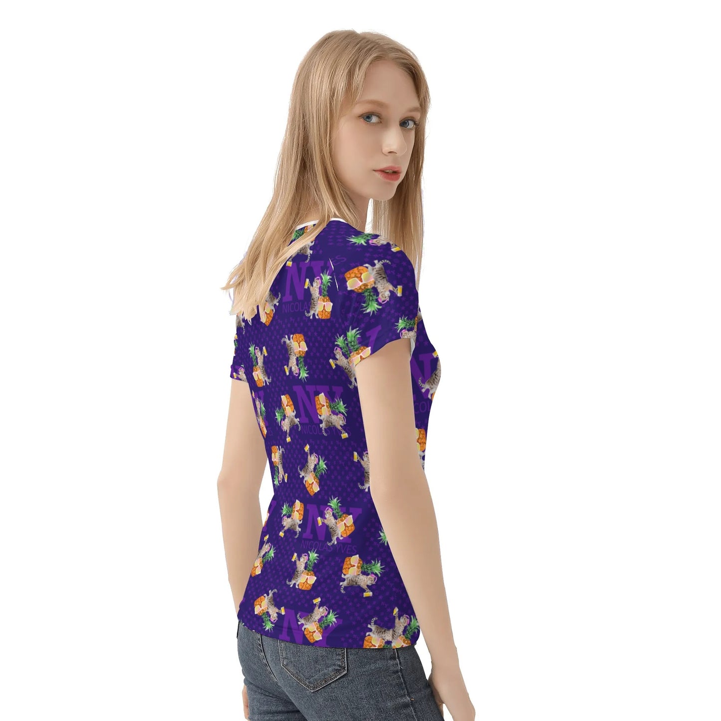 Le T-shirt Teufeuse Chananas NY de Nicolas Yves - VIOLET