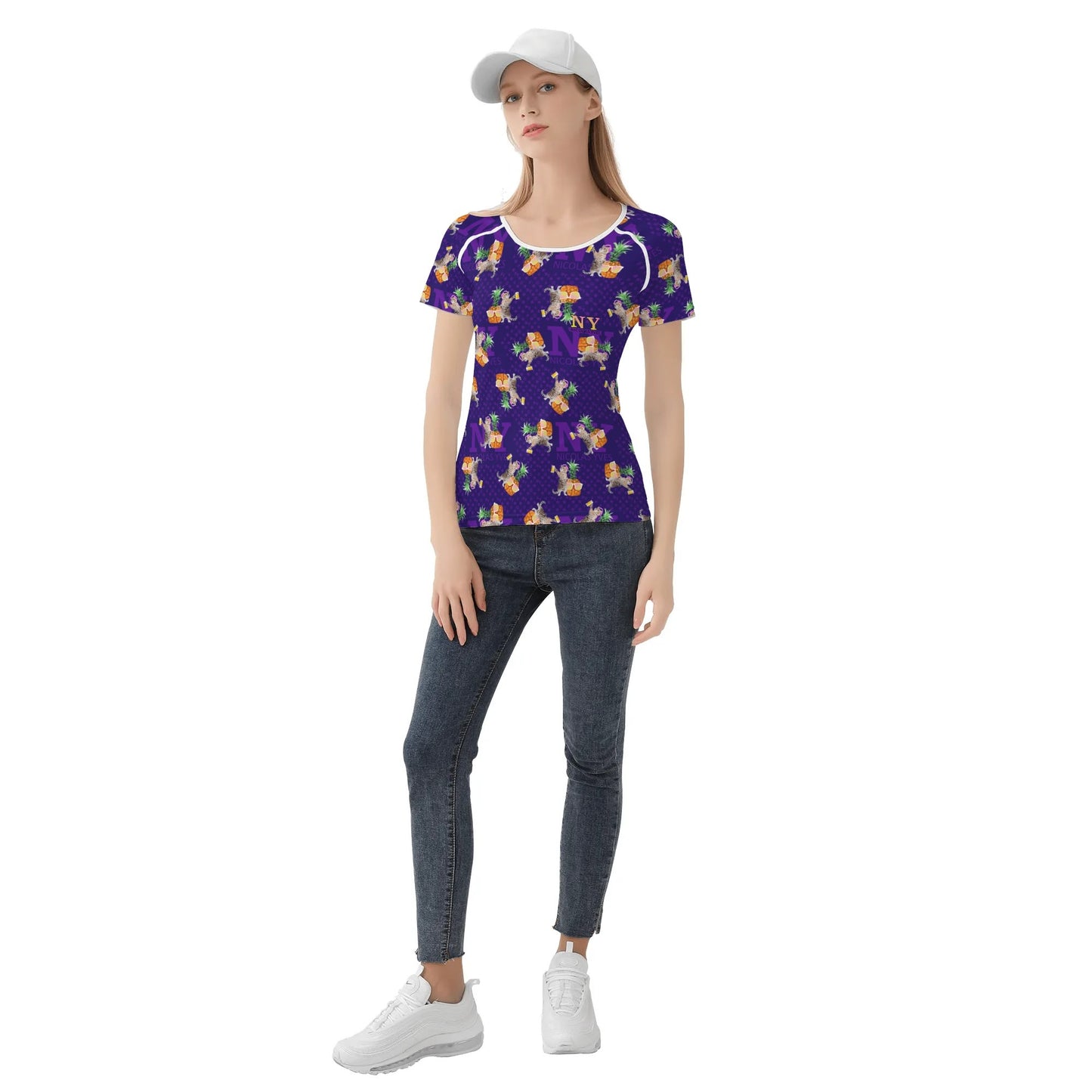 Le T-shirt Teufeuse Chananas NY de Nicolas Yves - VIOLET