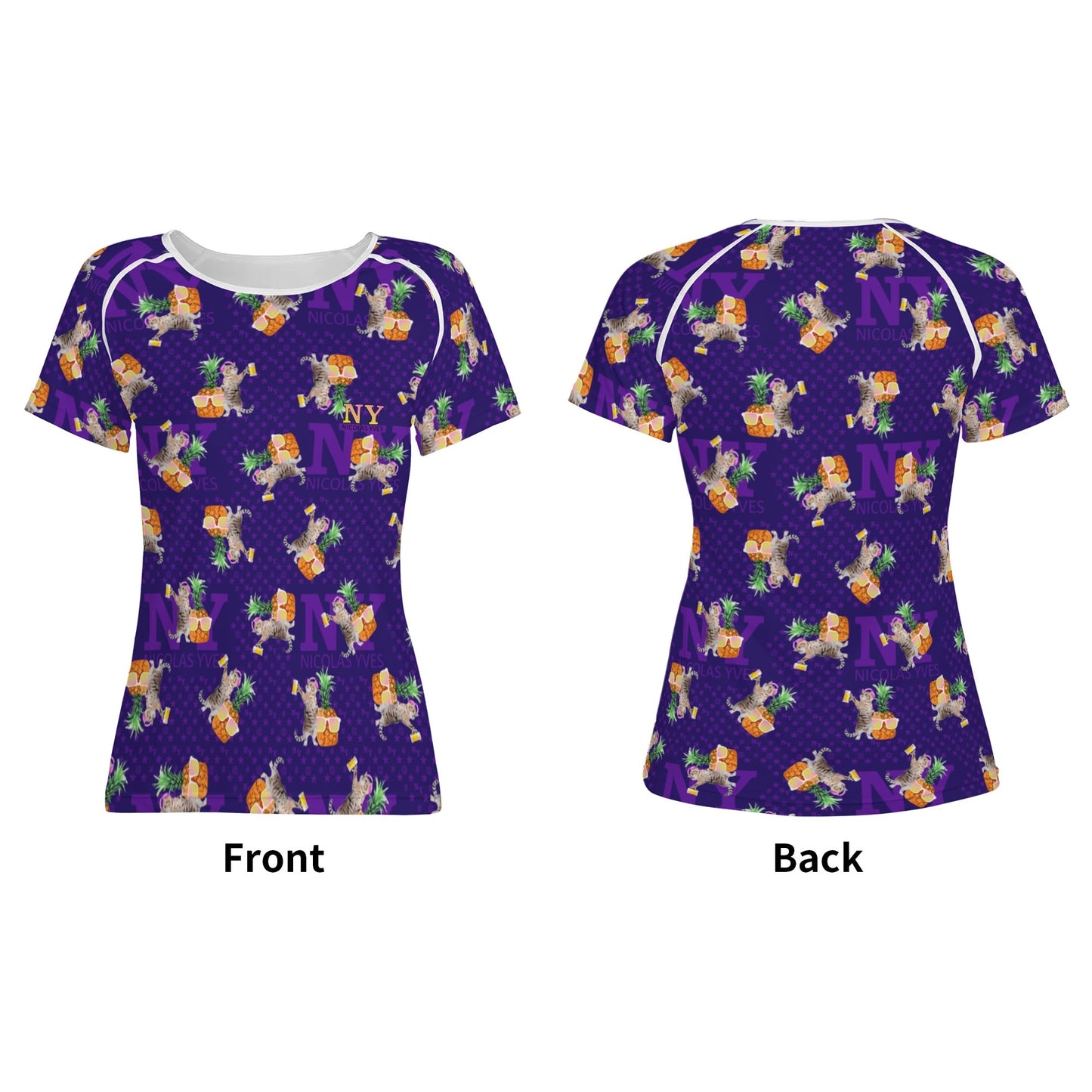 Le T-shirt Teufeuse Chananas NY de Nicolas Yves - VIOLET