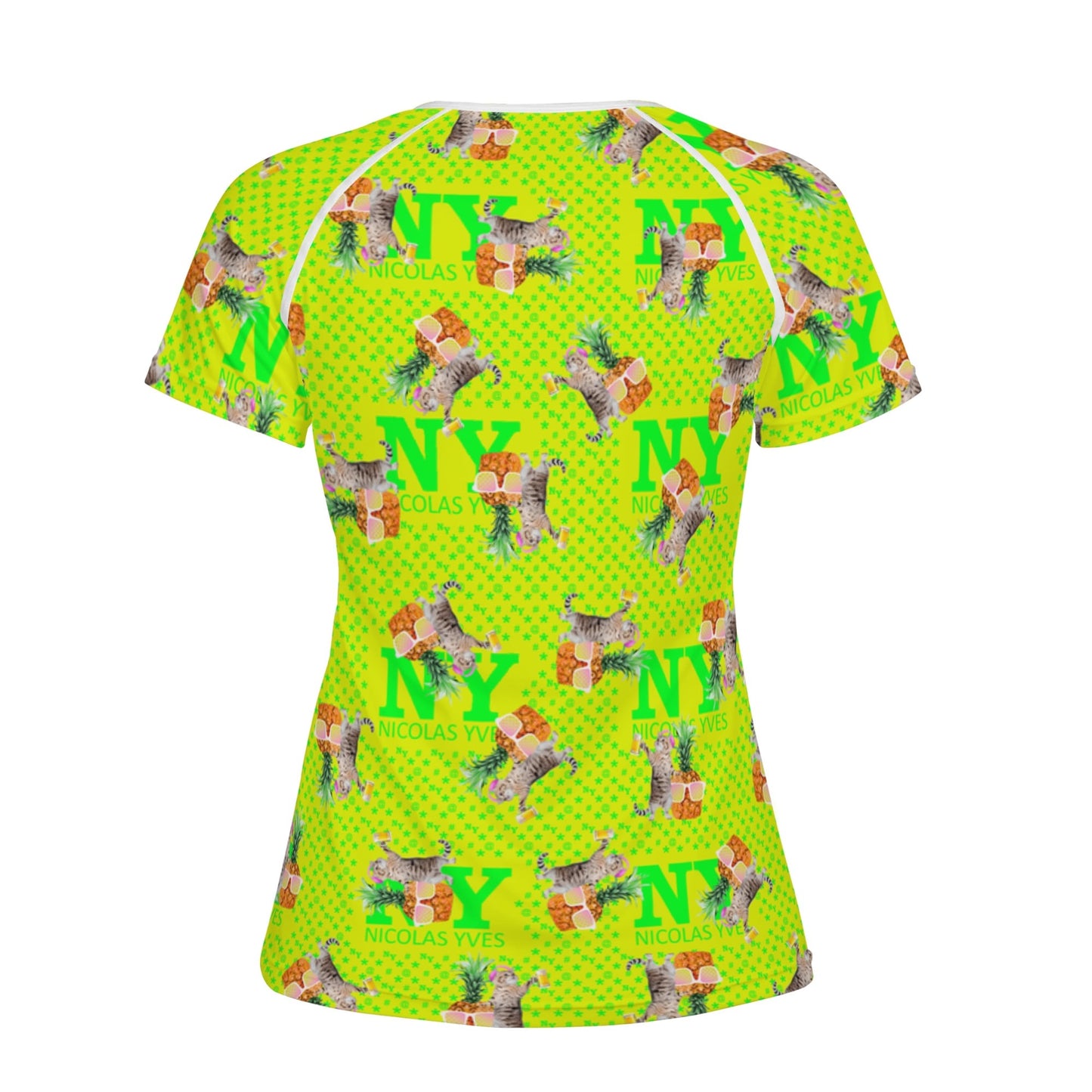 Le T-shirt Teufeuse Chananas NY de Nicolas Yves - Jaune Kitsch