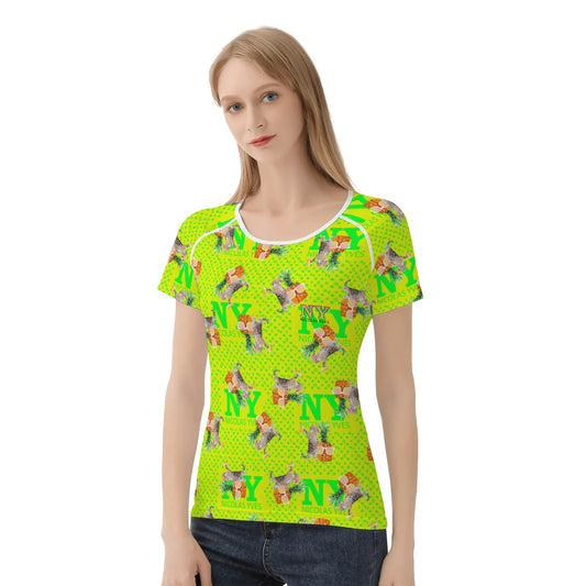 Le T-shirt Teufeuse Chananas NY de Nicolas Yves - Jaune Kitsch