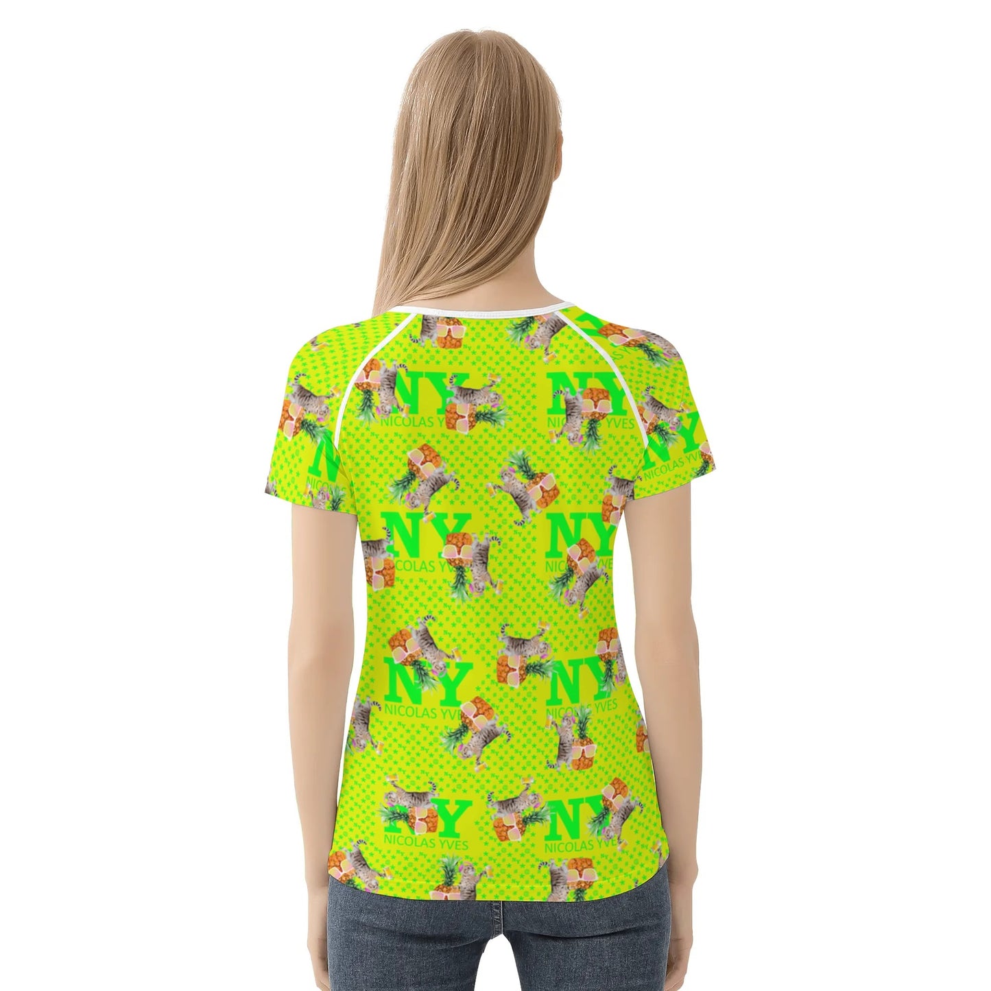 Le T-shirt Teufeuse Chananas NY de Nicolas Yves - Jaune Kitsch