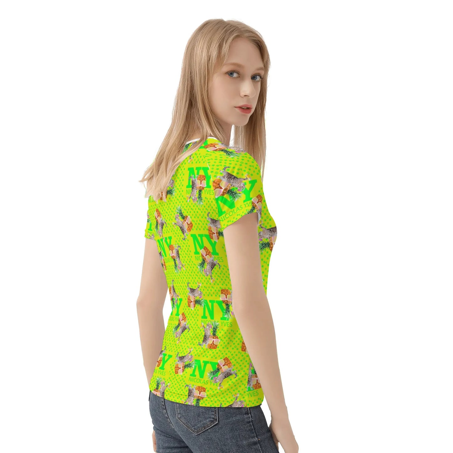 Le T-shirt Teufeuse Chananas NY de Nicolas Yves - Jaune Kitsch
