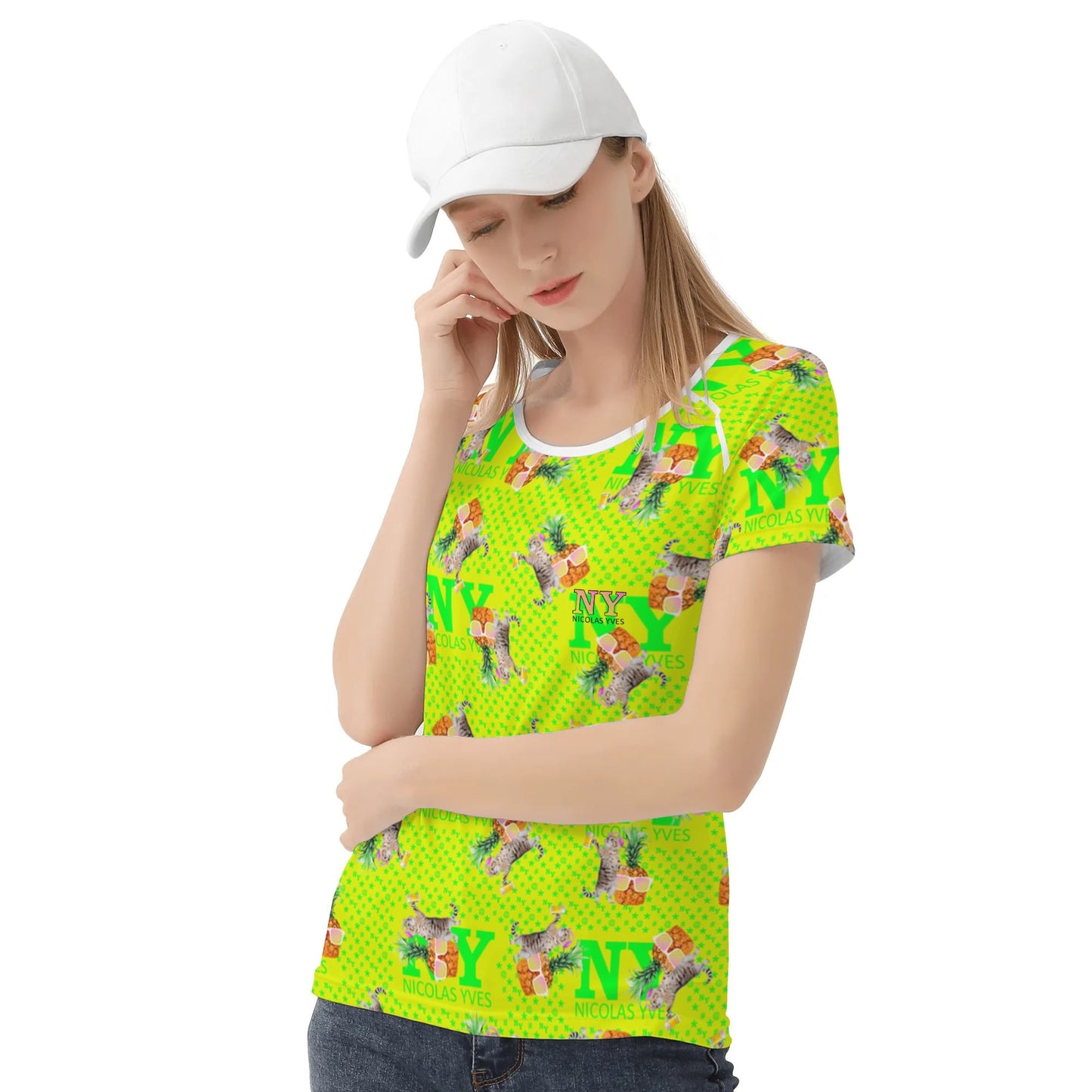 Le T-shirt Teufeuse Chananas NY de Nicolas Yves - Jaune Kitsch