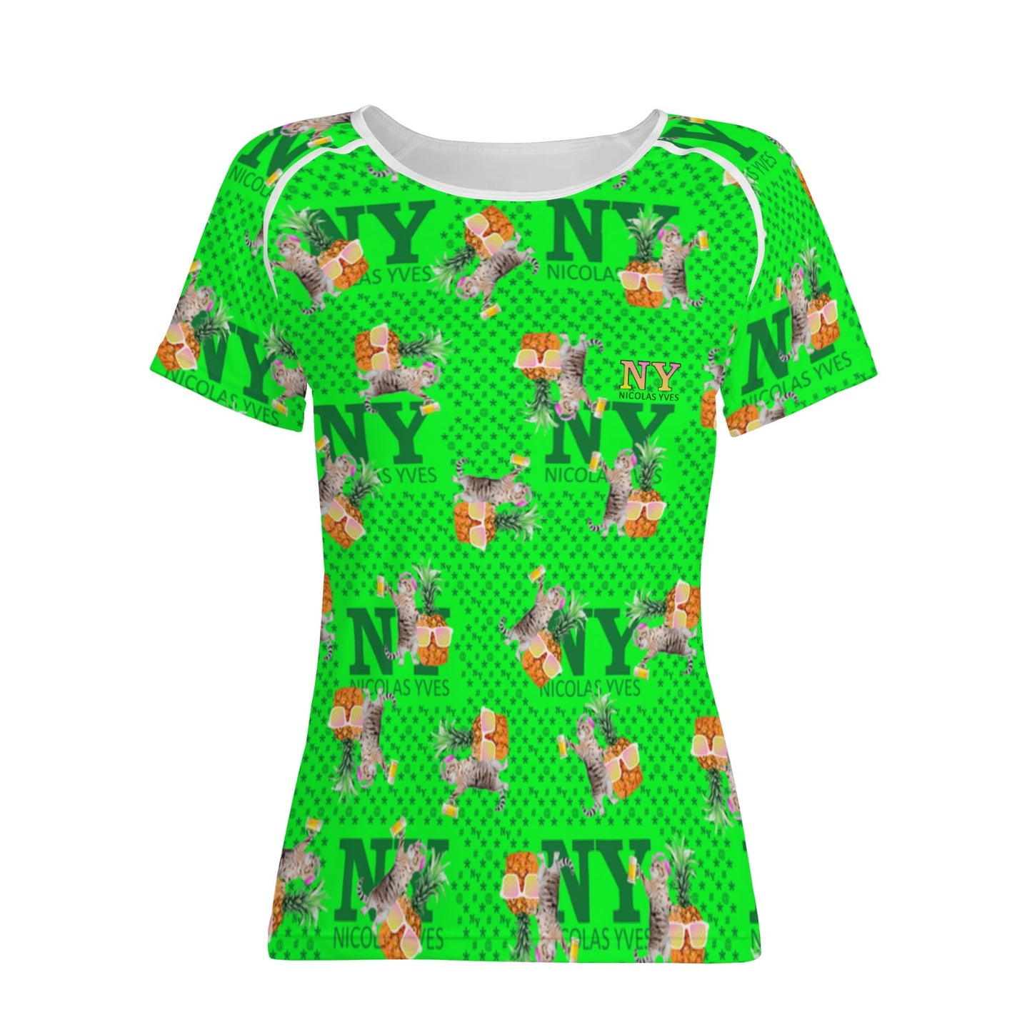 Le T-shirt Teufeuse Chananas NY de Nicolas Yves - Vert