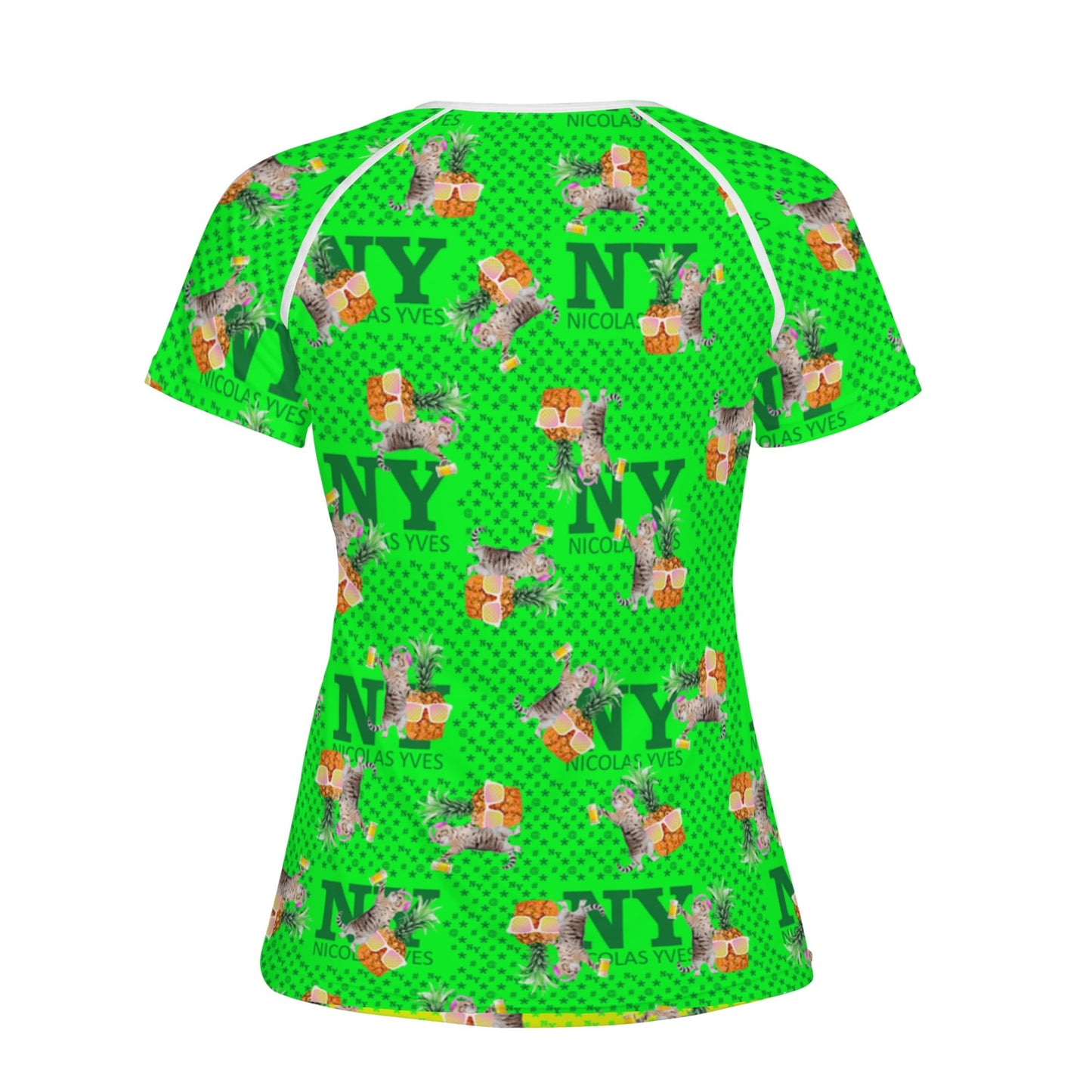 Le T-shirt Teufeuse Chananas NY de Nicolas Yves - Vert