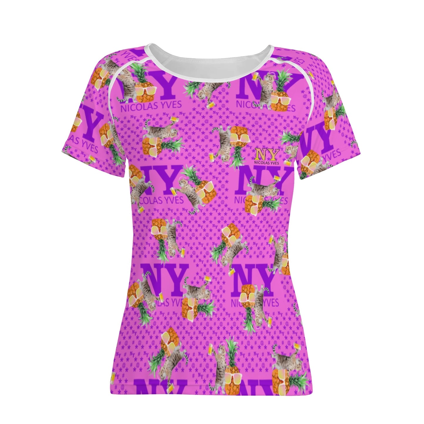 Le T-shirt Teufeuse Chananas Rose Bubblegum NY de Nicolas Yves
