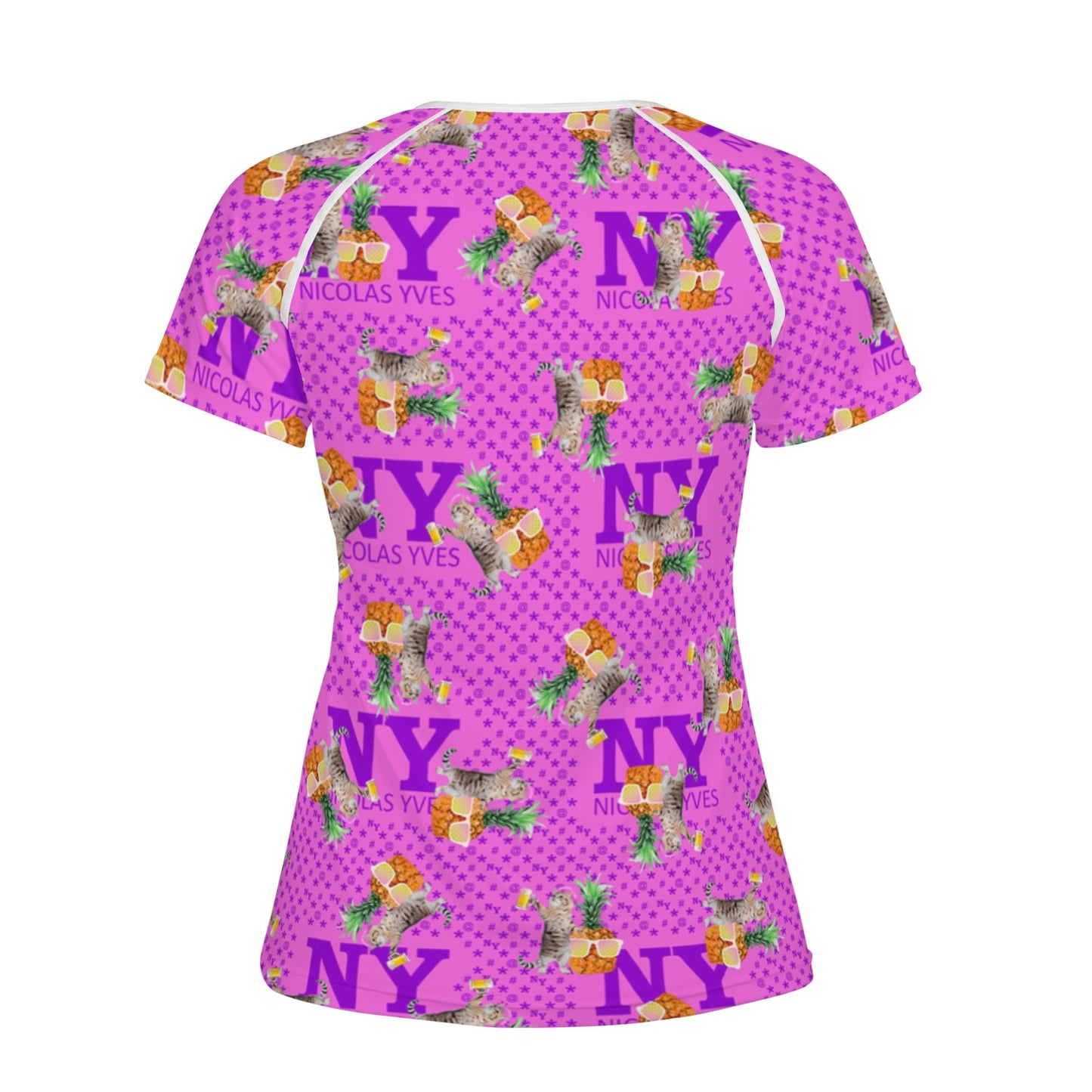 Le T-shirt Teufeuse Chananas Rose Bubblegum NY de Nicolas Yves