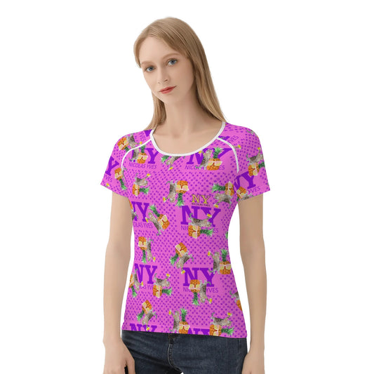 Le T-shirt Teufeuse Chananas - Rose-Bonbon- NY de Nicolas Yves