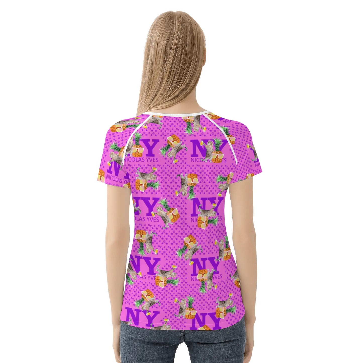 Le T-shirt Teufeuse Chananas Rose Bubblegum NY de Nicolas Yves