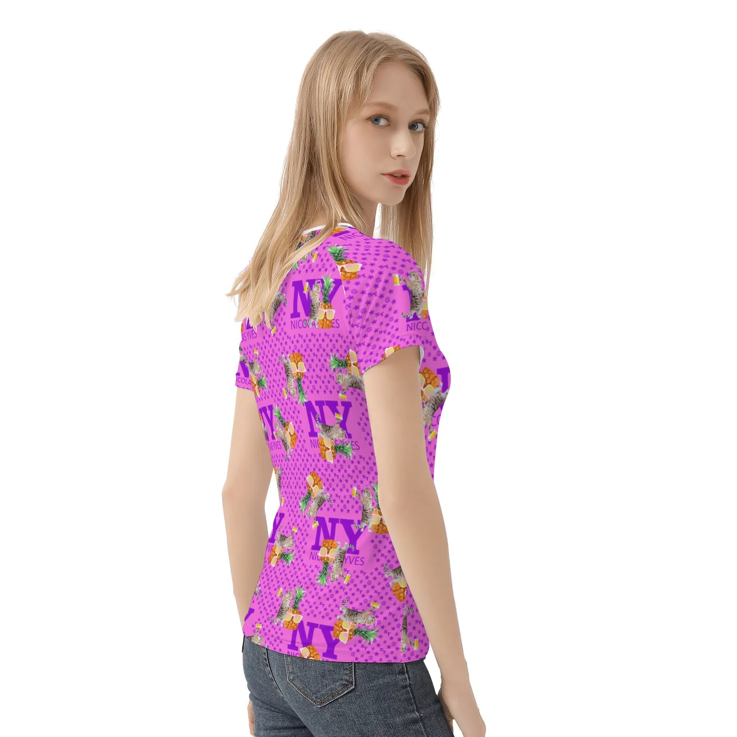 Le T-shirt Teufeuse Chananas Rose Bubblegum NY de Nicolas Yves