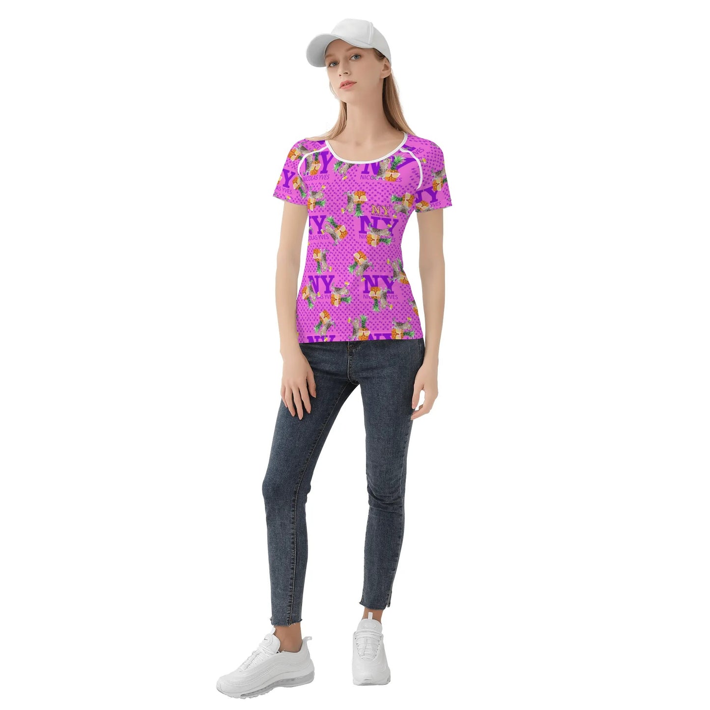 Le T-shirt Teufeuse Chananas Rose Bubblegum NY de Nicolas Yves