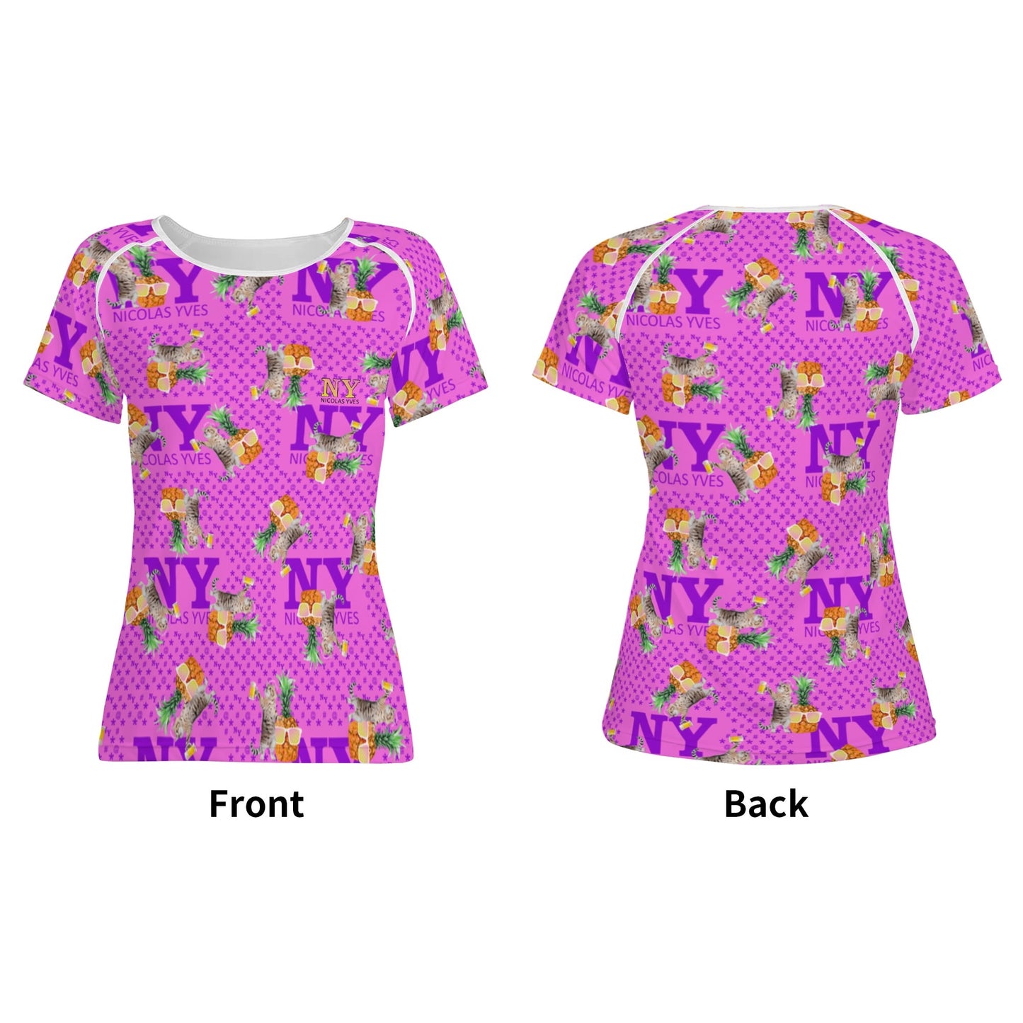 Le T-shirt Teufeuse Chananas Rose Bubblegum NY de Nicolas Yves