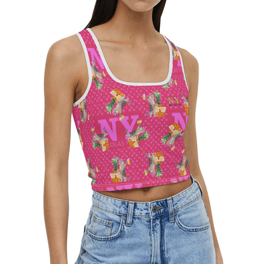 Le Top Crop Top NY de Nicolas Yves - Rose Fuchsia