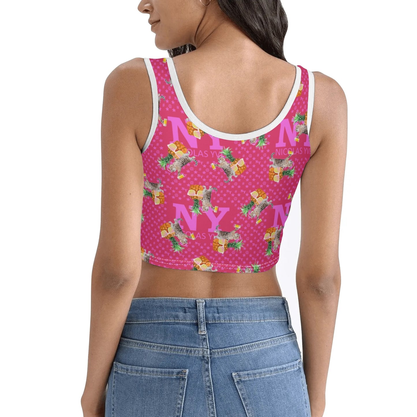 Le Top Crop Top NY de Nicolas Yves - Rose Fuchsia