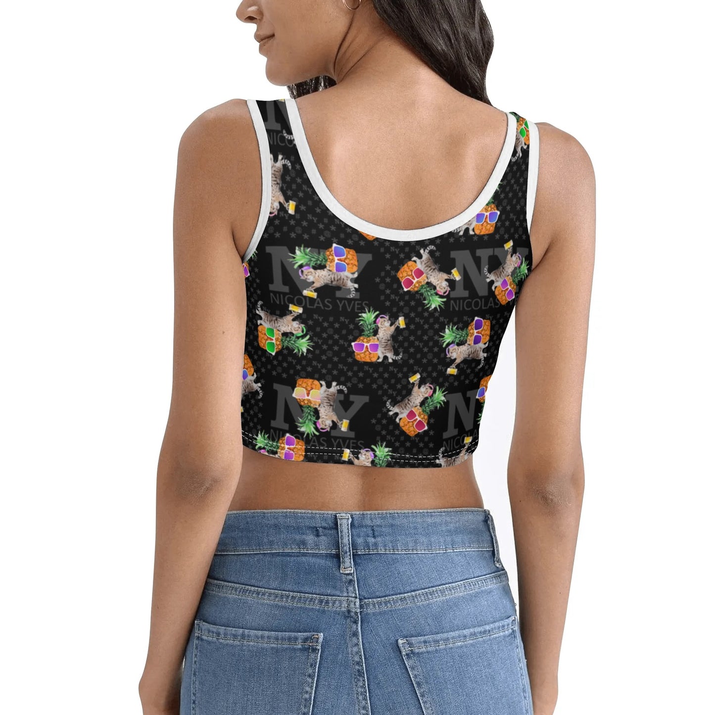 Le Top Crop Top NY de Nicolas Yves - Noir