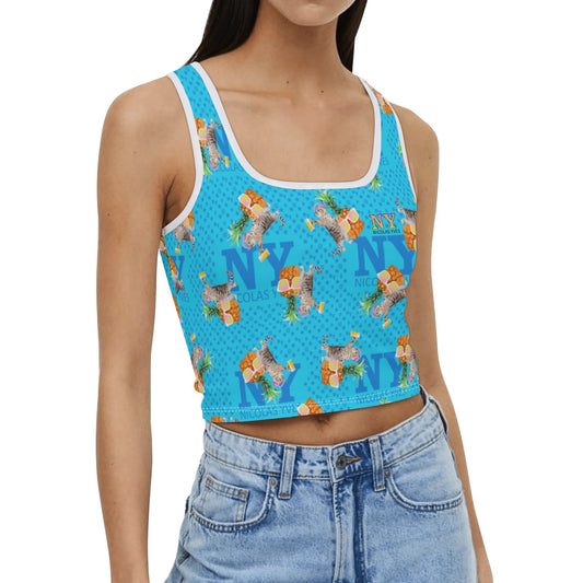 Le Top Crop Top NY de Nicolas Yves - Bleu