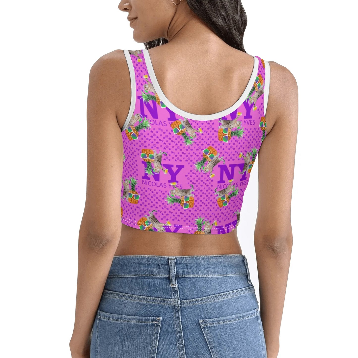 Le Top Crop Top NY de Nicolas Yves - Rose Bubblegum