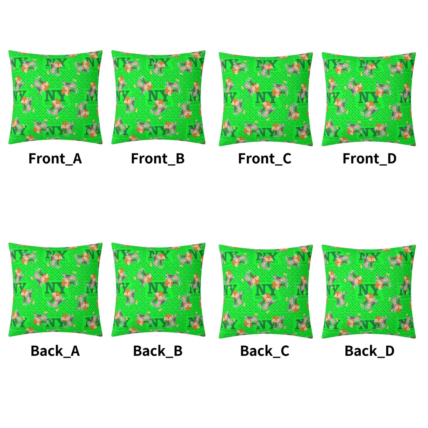 4 HOUSSES DE COUSSIN NY de Nicolas Yves™ - Verts