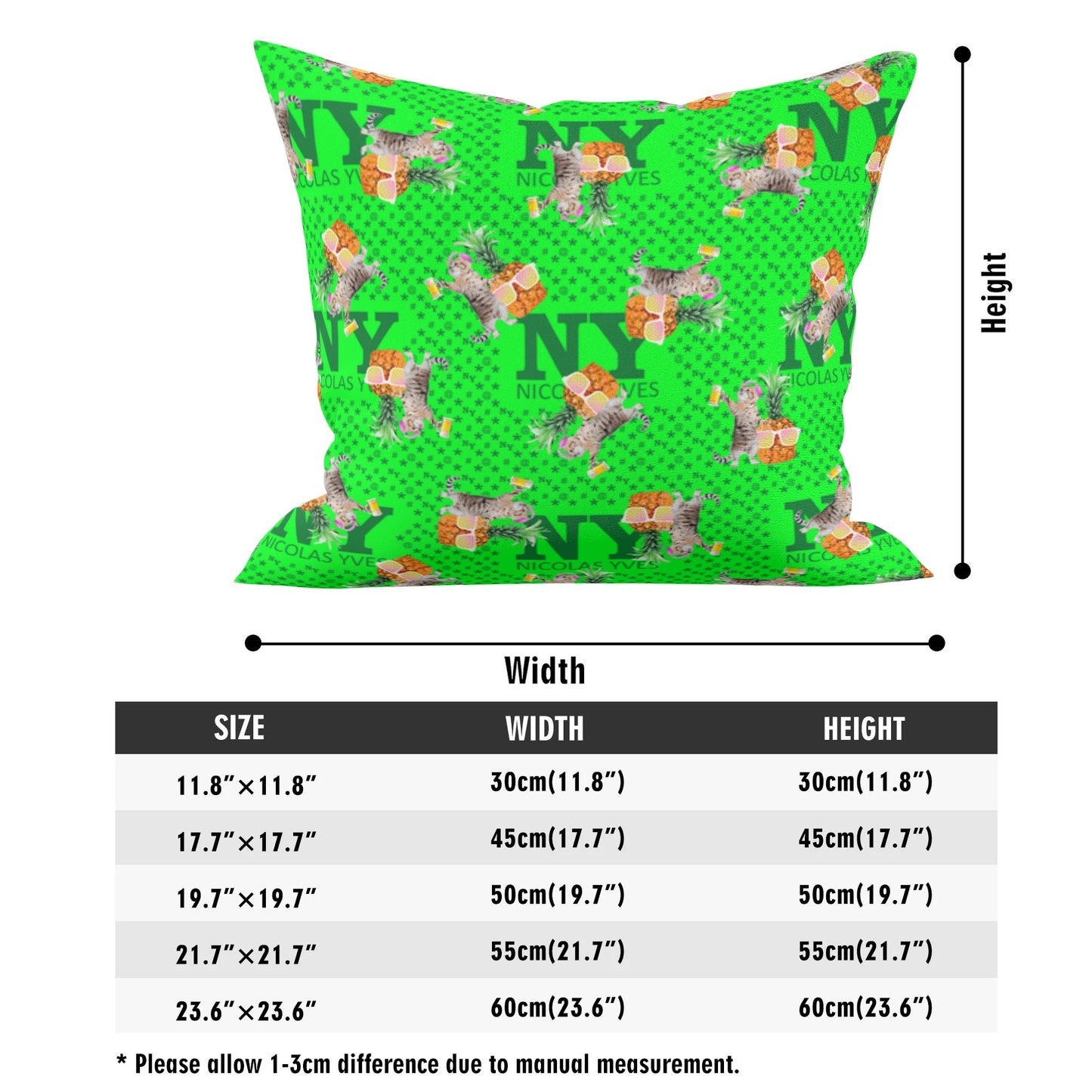 4 HOUSSES DE COUSSIN NY de Nicolas Yves™ - Verts