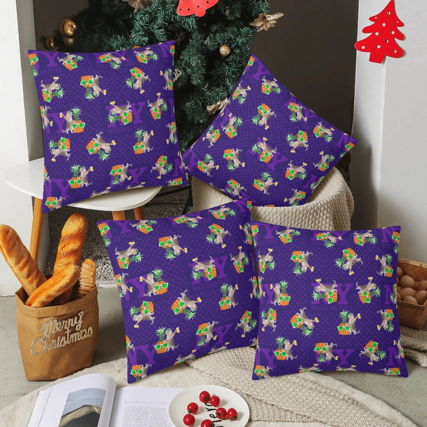 4 HOUSSES DE COUSSIN NY de Nicolas Yves™ - Violet